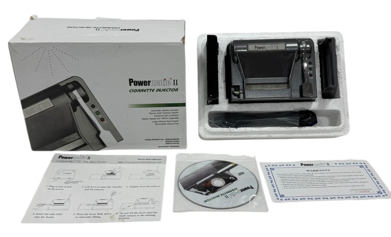 Powermatic II Cigarette Injector Machine Electric Regular 100mm