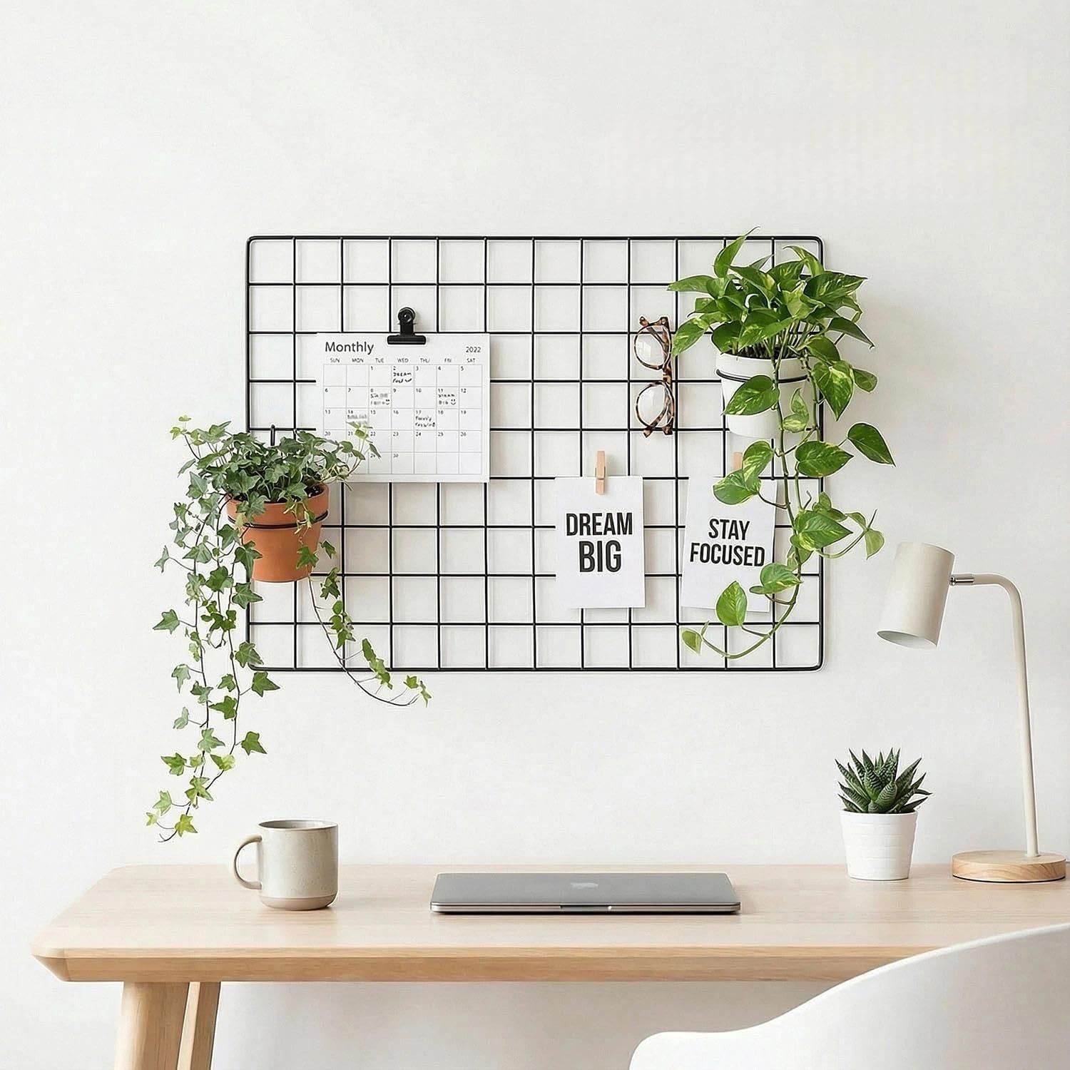 Kaforise Wire Wall Grid Panel, Multifunction Painted Photo Hanging Display an...