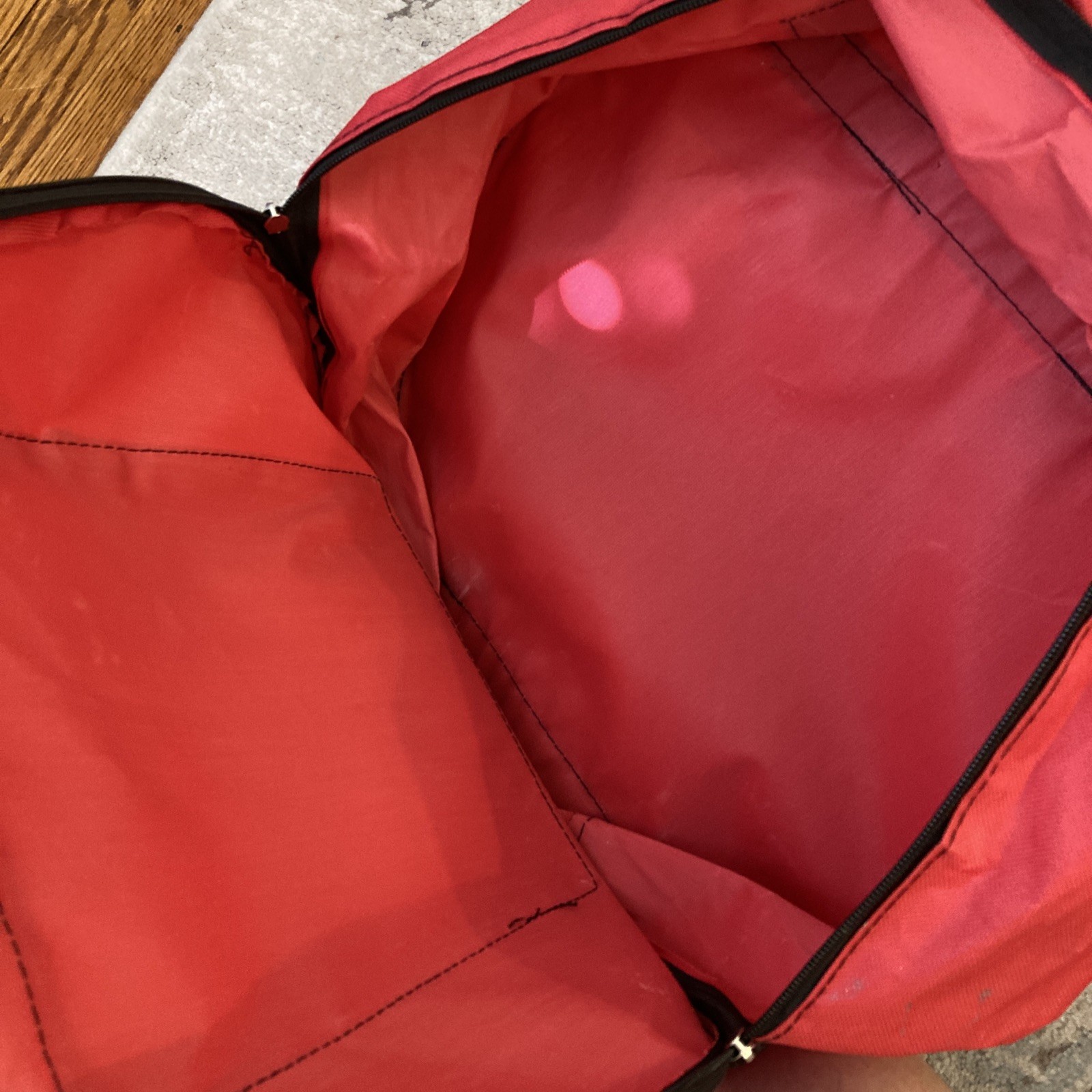 Practice Drum Pad 2 Bags Backpack 12 Inch & Snare Bag Red NICE + 2 drum keys