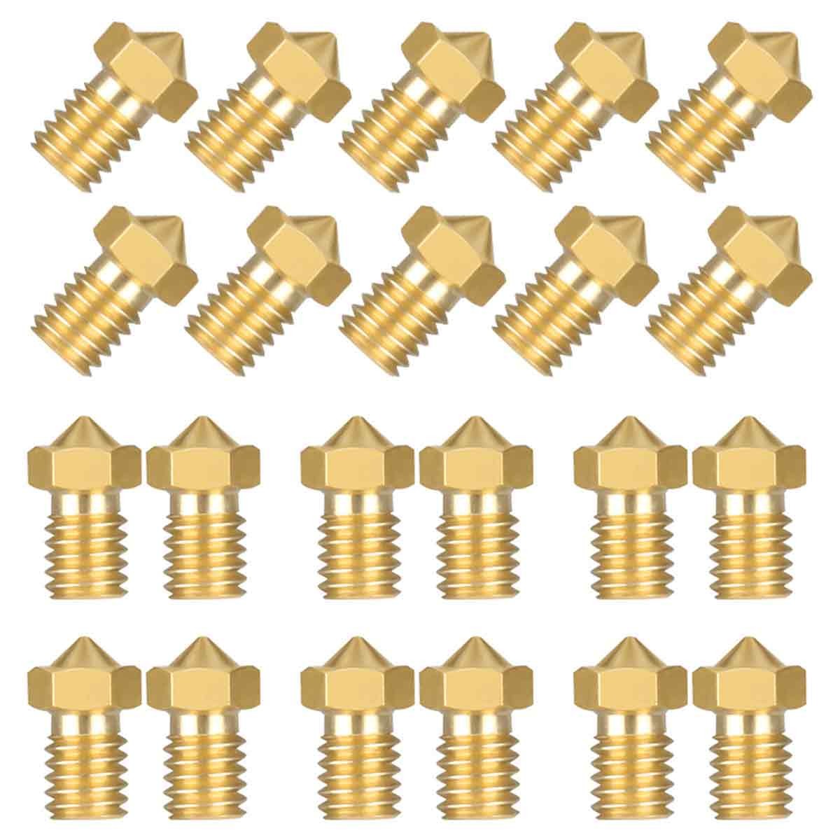 3D Printer Brass Nozzle M6 Thread 1.75mm 3mm Filament for Hotend Extruder