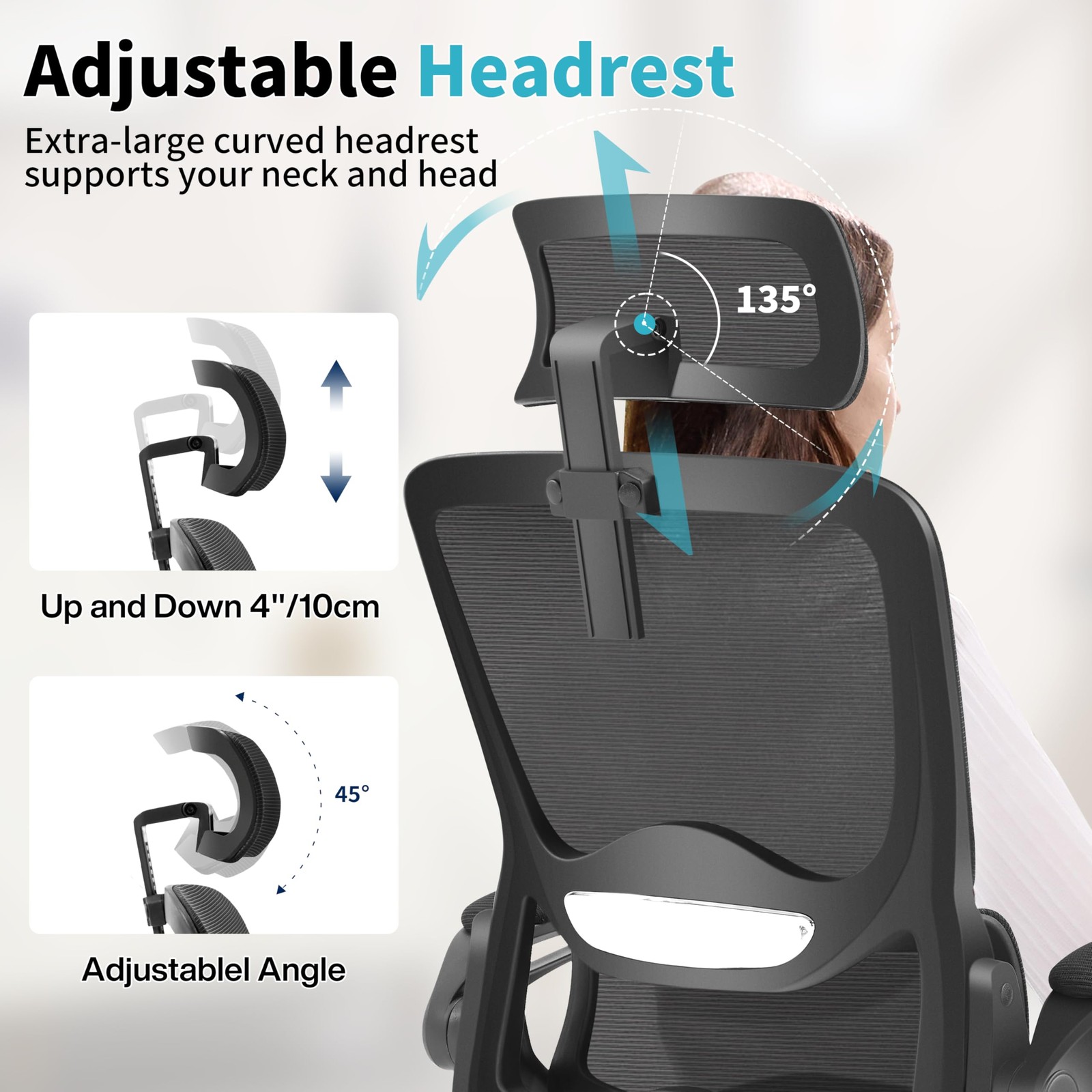 Ergonomic Office Chair,Mesh Office Chair with Lumbar Support,High Back Desk C...