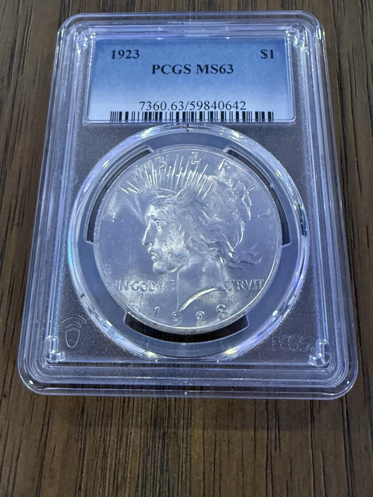 1923 PCGS MS63 | $1 Peace Dollar | Gourgeous | Silver Dollar