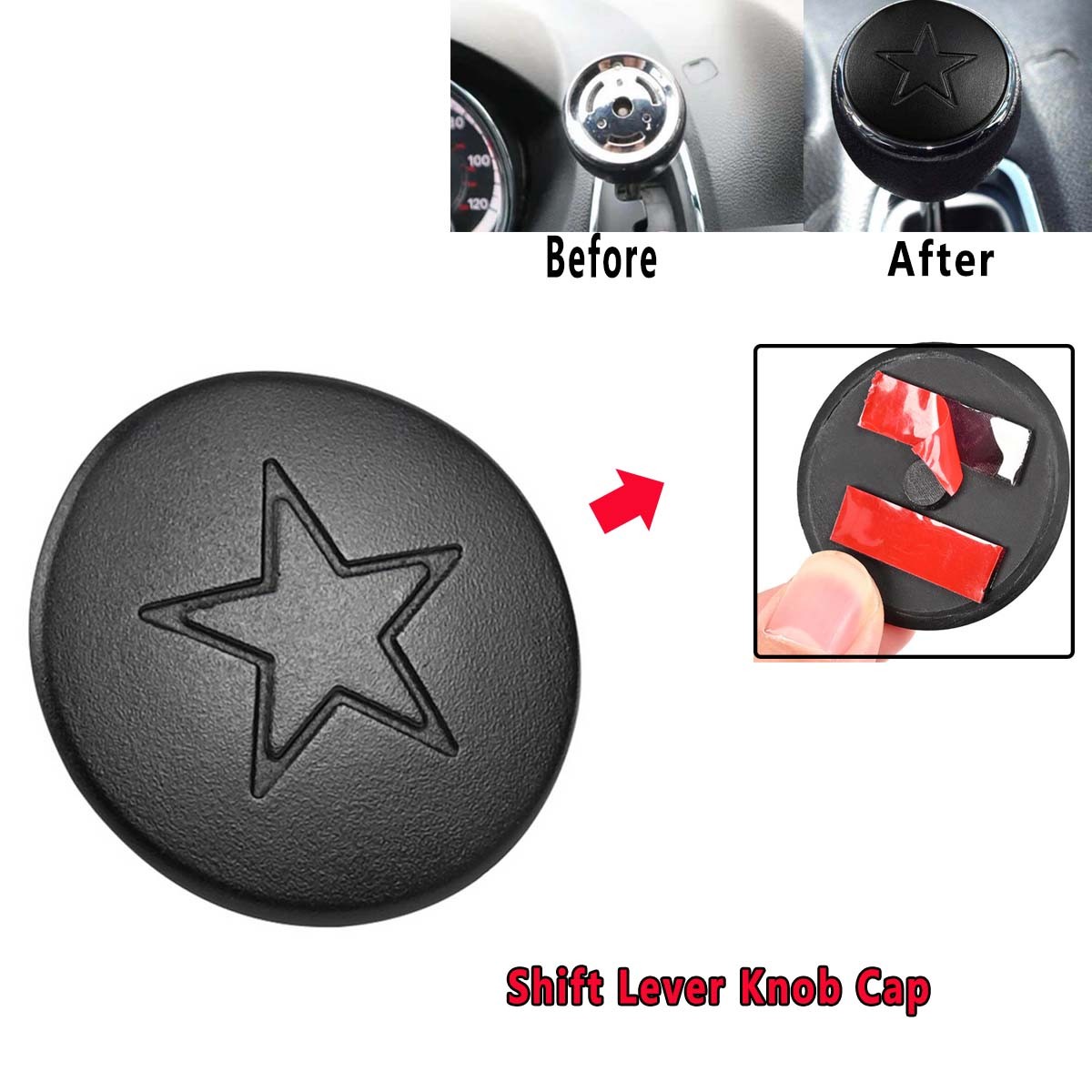 Black Shift Lever Knob CAP For DODGE For CARAVAN For CHRYSLER TOWN AND COUNTRY