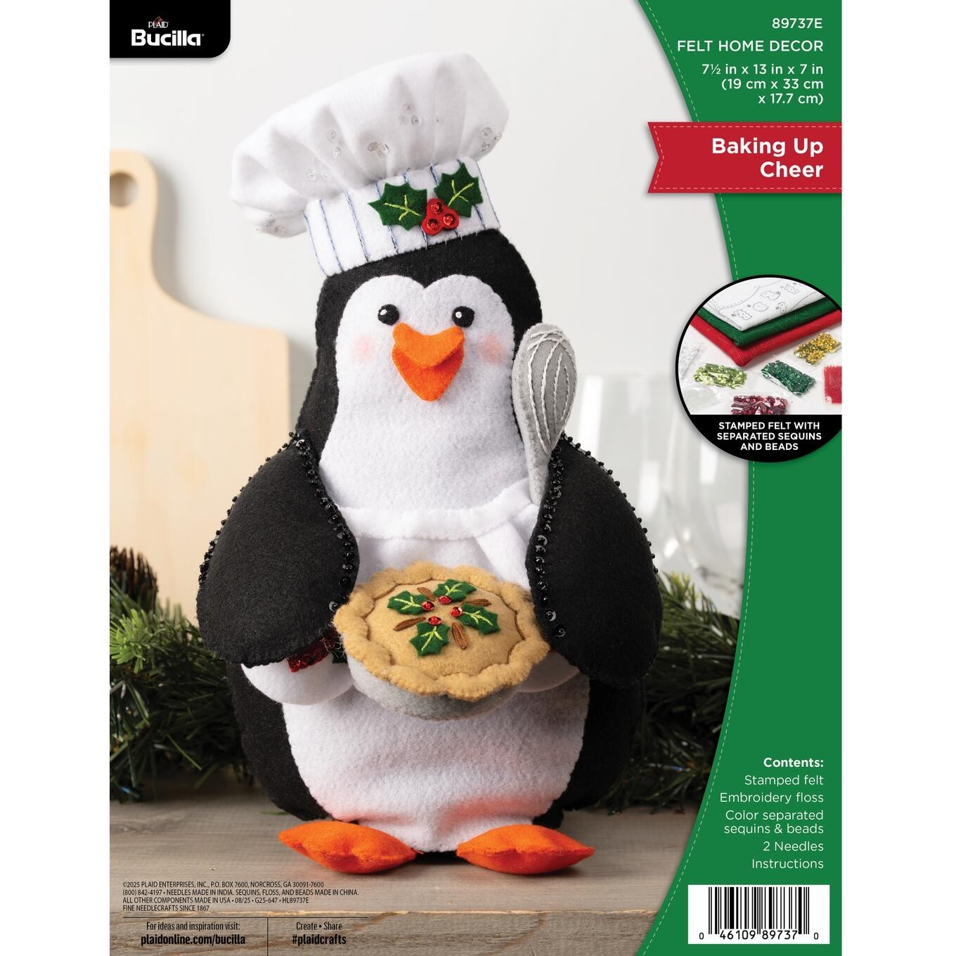 Bucilla Felt Wall Hanging Applique Kit-Baking Up Cheer