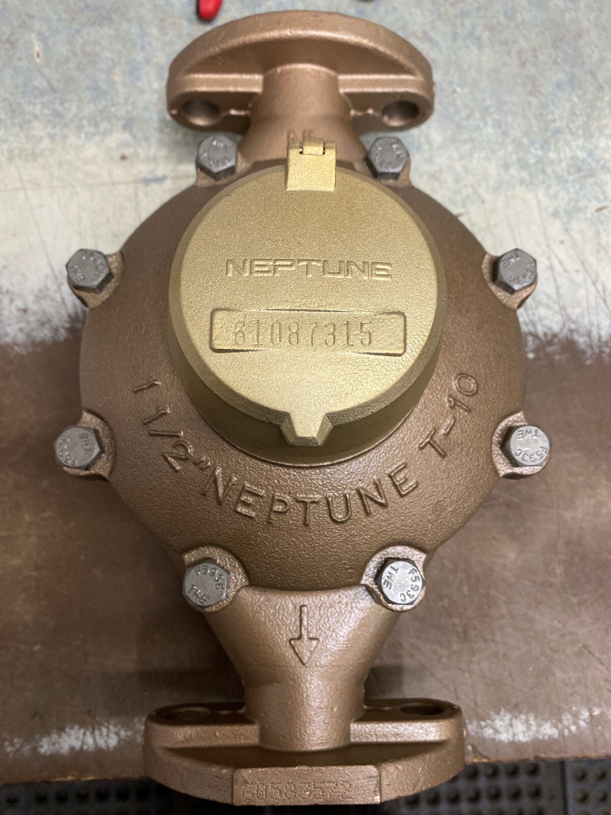Neptune 11/2 T-10 Water Meter Direct Reading