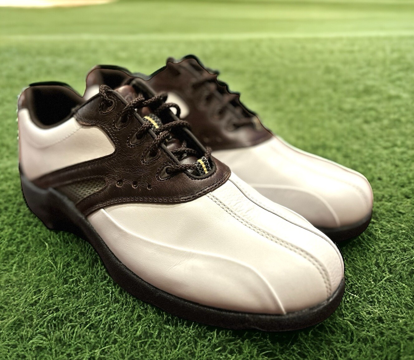 Footjoy Men’s US 8.5M FJ Superlites Leather Golf Shoes White 58015