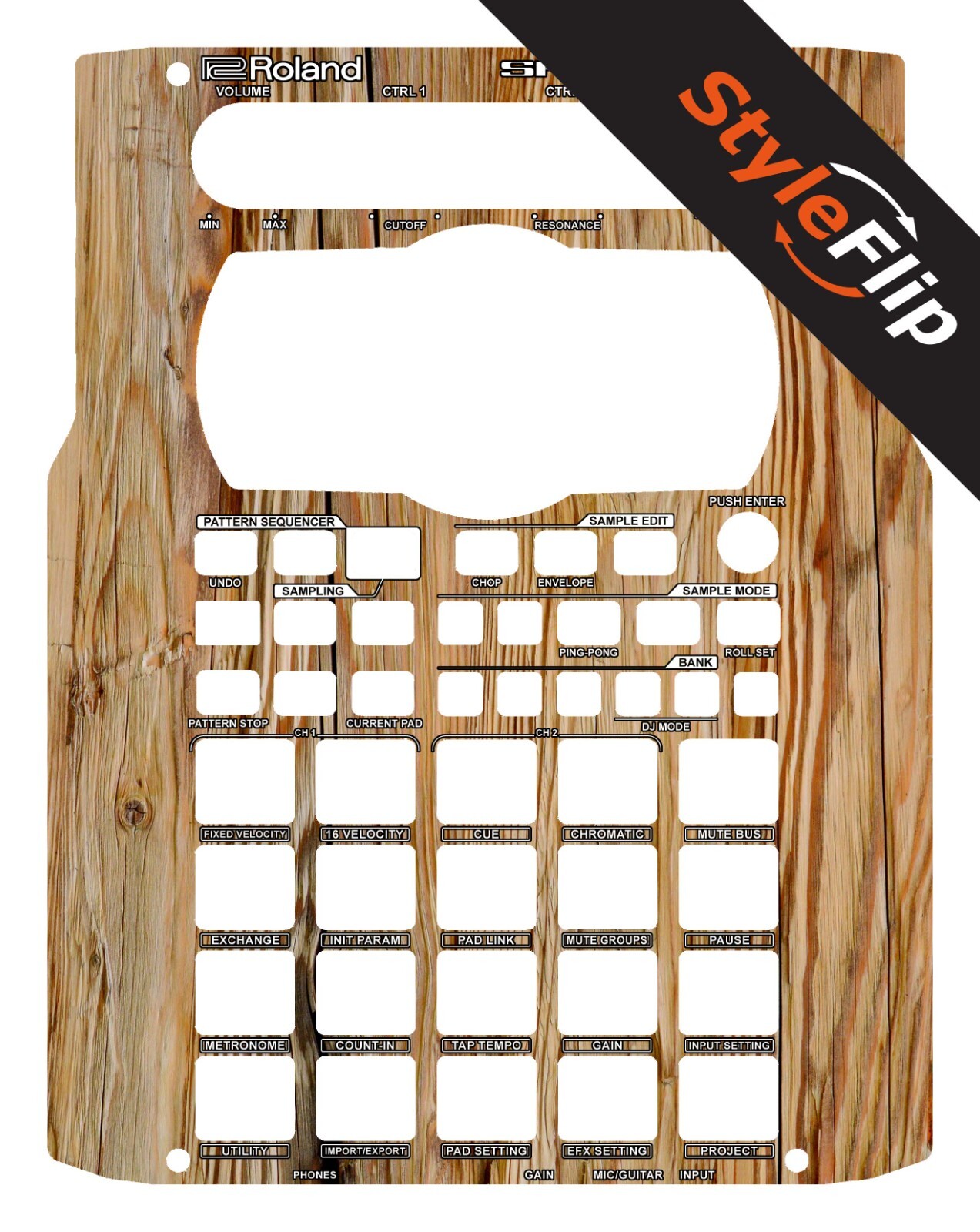 Roland SP-404 MKII Skins | Wood 4 | Protective Decal | StyleFlip Skins