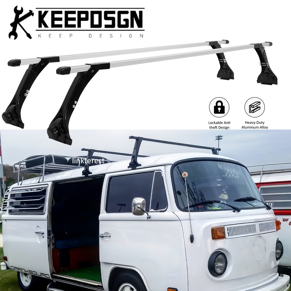 For VW T2 Bus Camper Van Roof Rack Cross Bars Adjustable Cargo Carriers Luggage