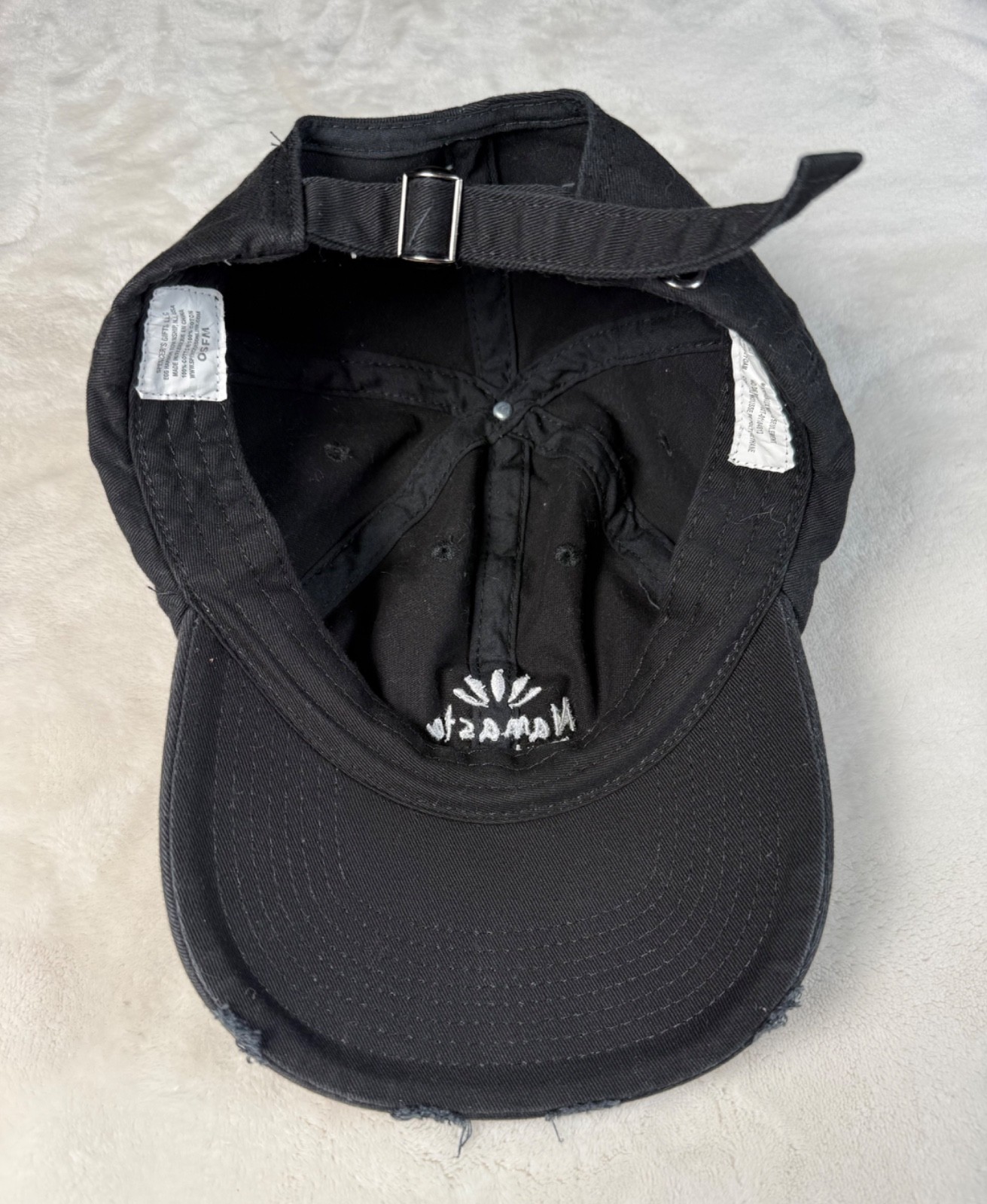 Namaste Bitches Black Distressed Dad Baseball Hat | Adjustable | OSFM
