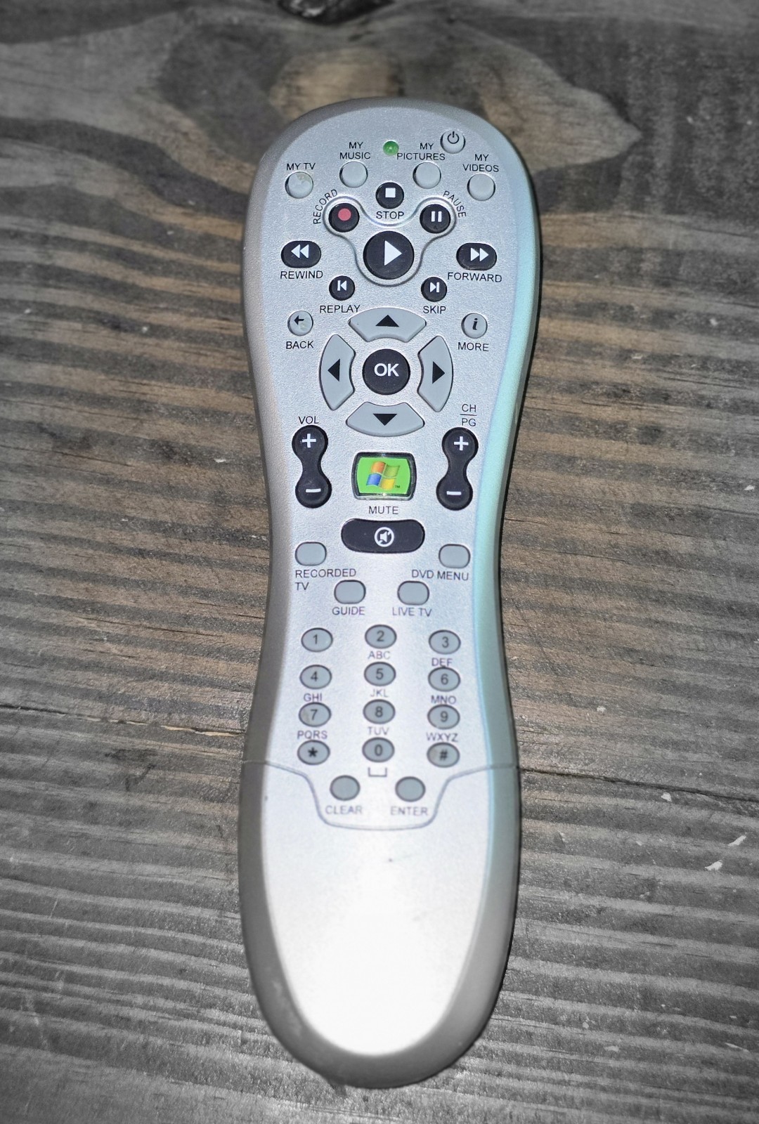 Microsoft Gateway RC6 ir Windows Media Center Remote Control Silver