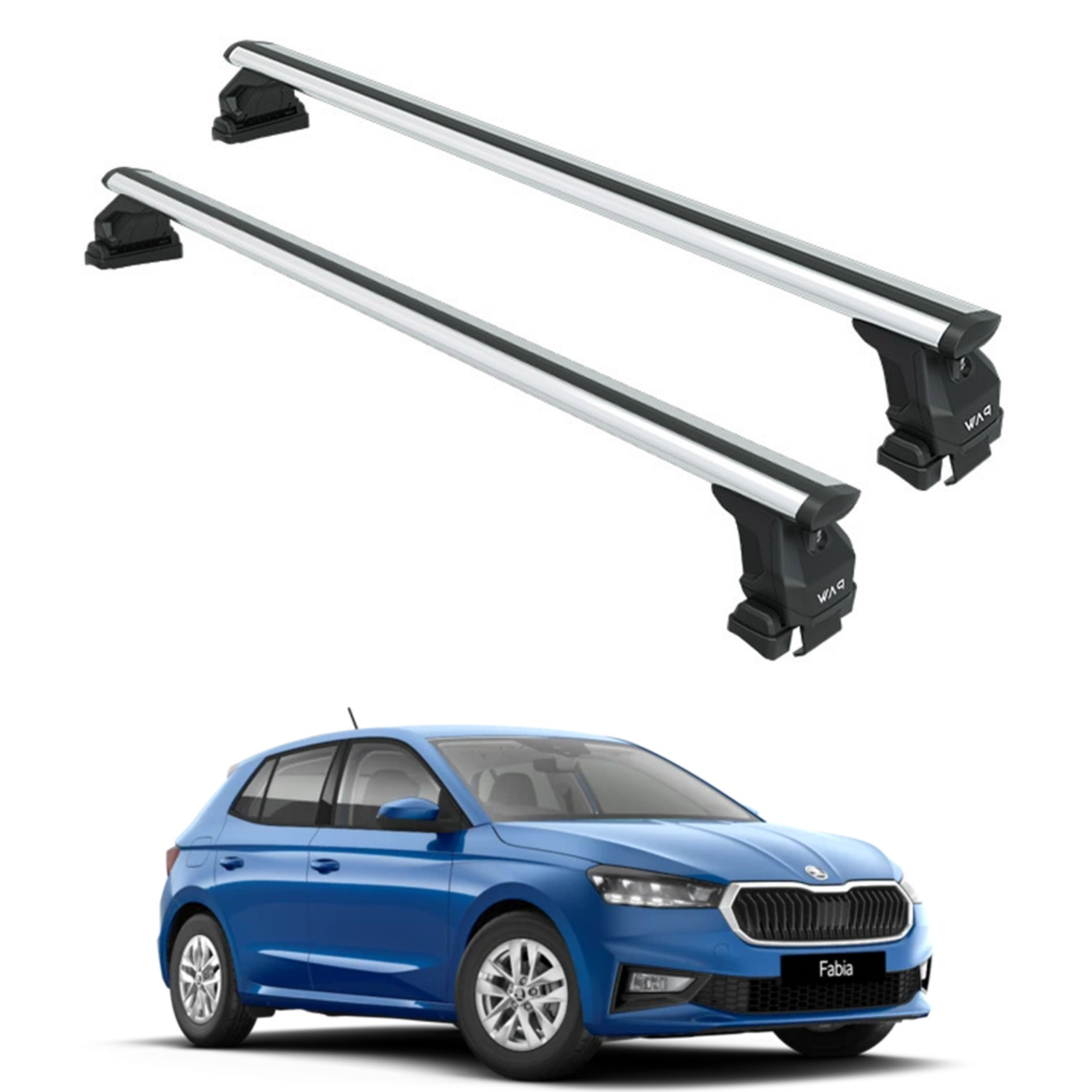 For Skoda Fabia 2021-2025 Aluminum Roof Rack System Carrier Cross Bars Silver