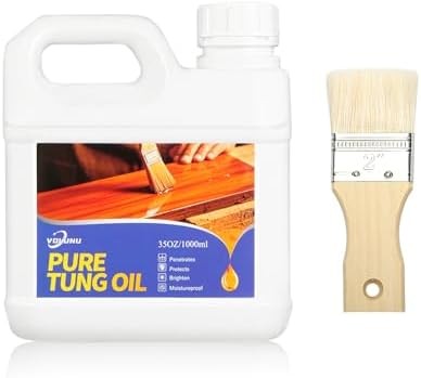 e Tung Oil for Wood with a Brush,  Wood Oil, Food Safe
