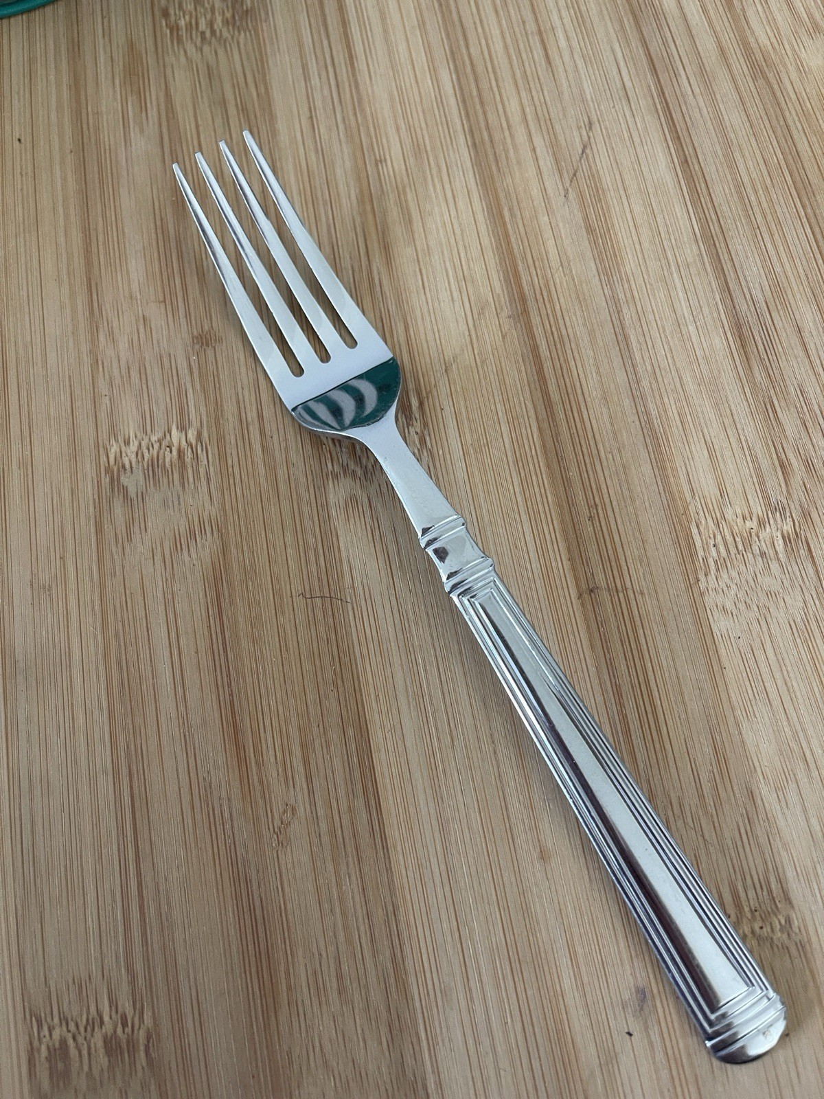 Cambridge Stainless FOSTER MIRROR Outline Bands Rounded Tip SALAD FORK 7”