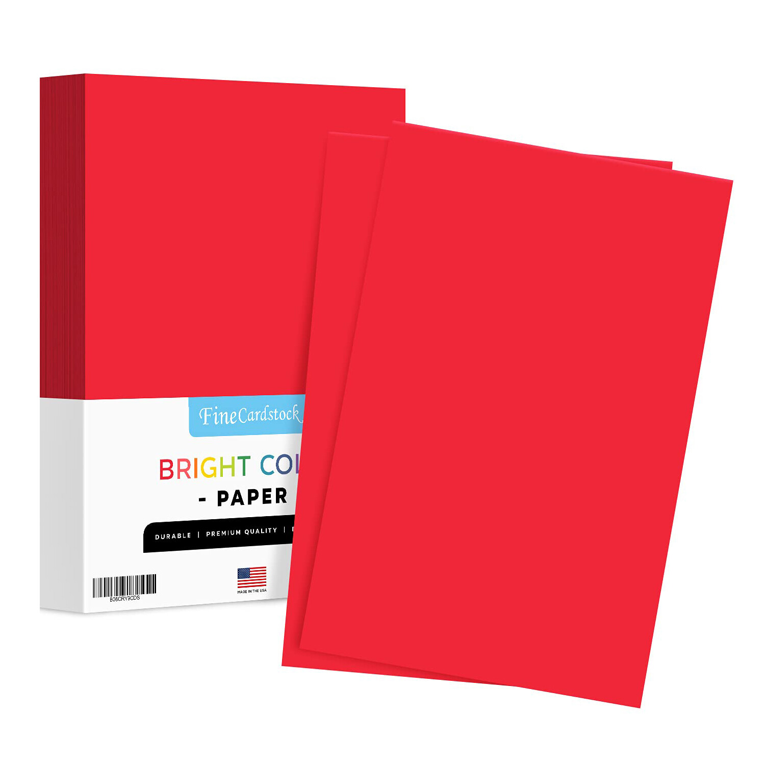 Red Bright Color Paper, 24lb Bond (90gsm), 11 x 17, 100 Sheets