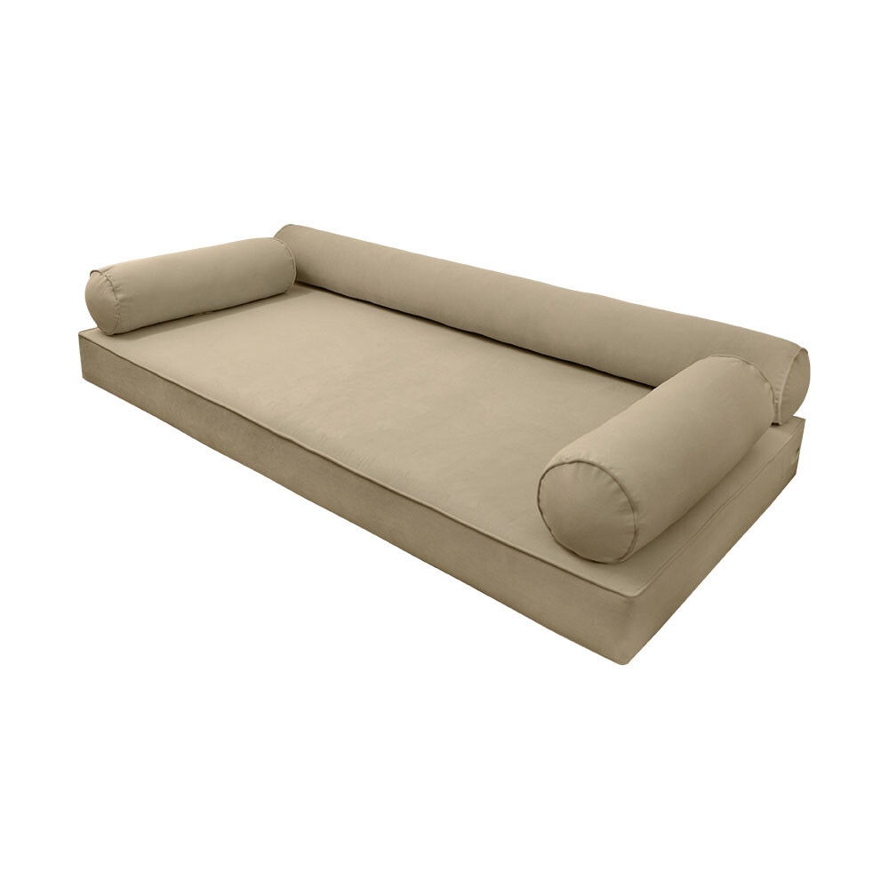 |SLIPCOVER ONLY| V6 Velvet Daybed Mattress Pillow Pipe Trim Twin-XL AD304