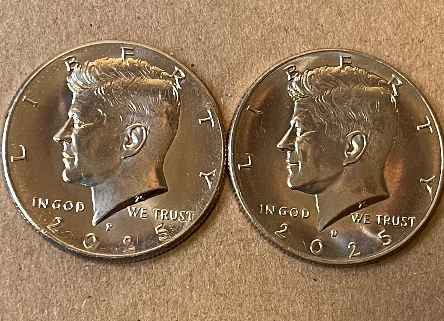 2025-P&D Kennedy Half Dollar Mirror Like- Nice Rim-Free Shipping
