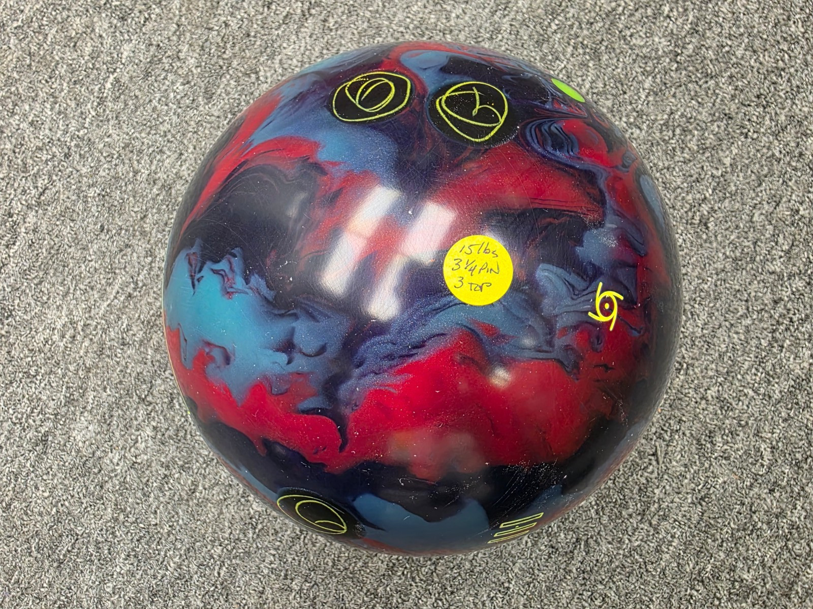 15 lbs USED Storm IDENTITY bowling ball