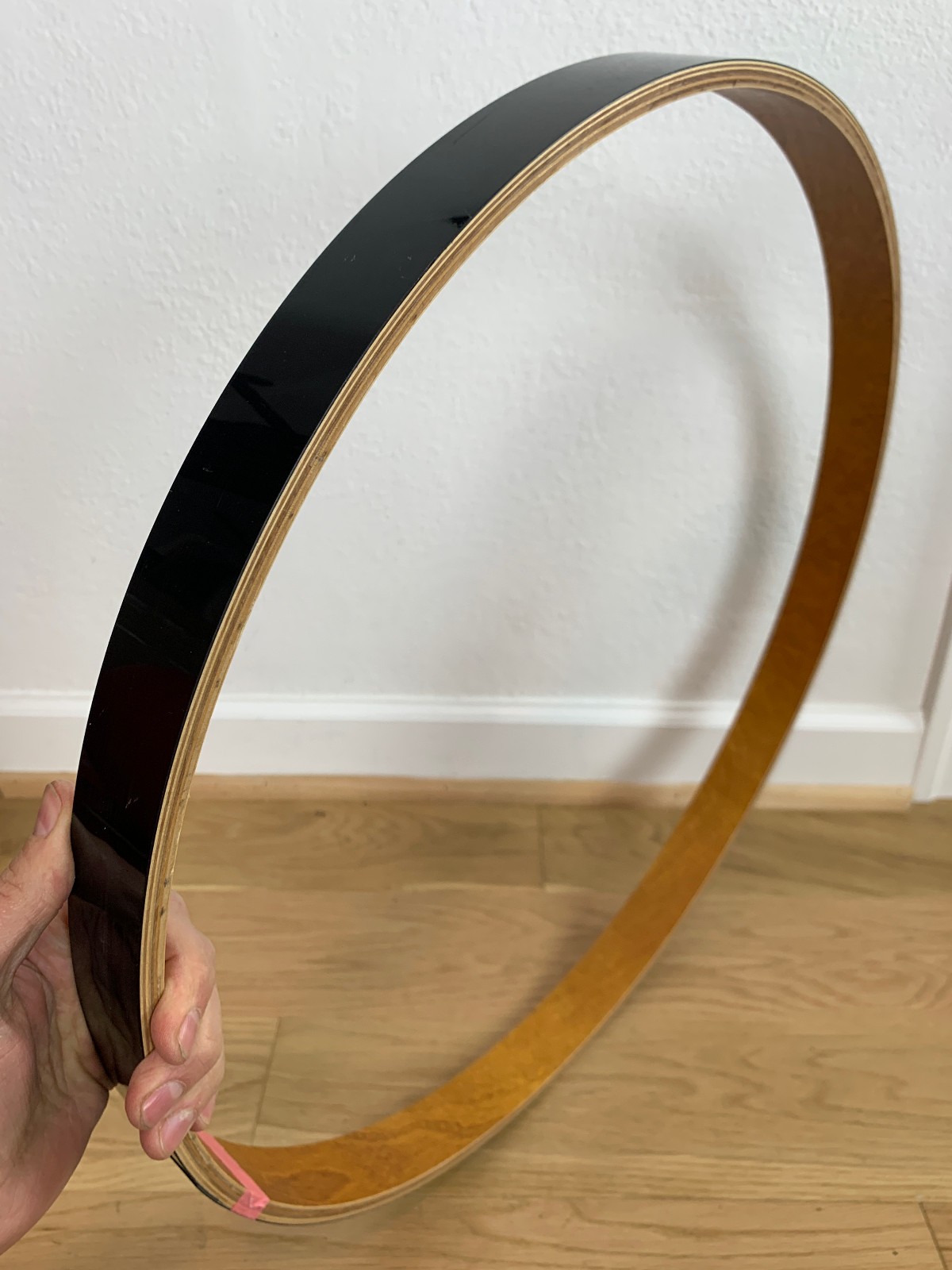 Yamaha? 22-Inch Bass Kick Drum HOOP Counterhoop Part 9-Ply Gloss Black Wooden
