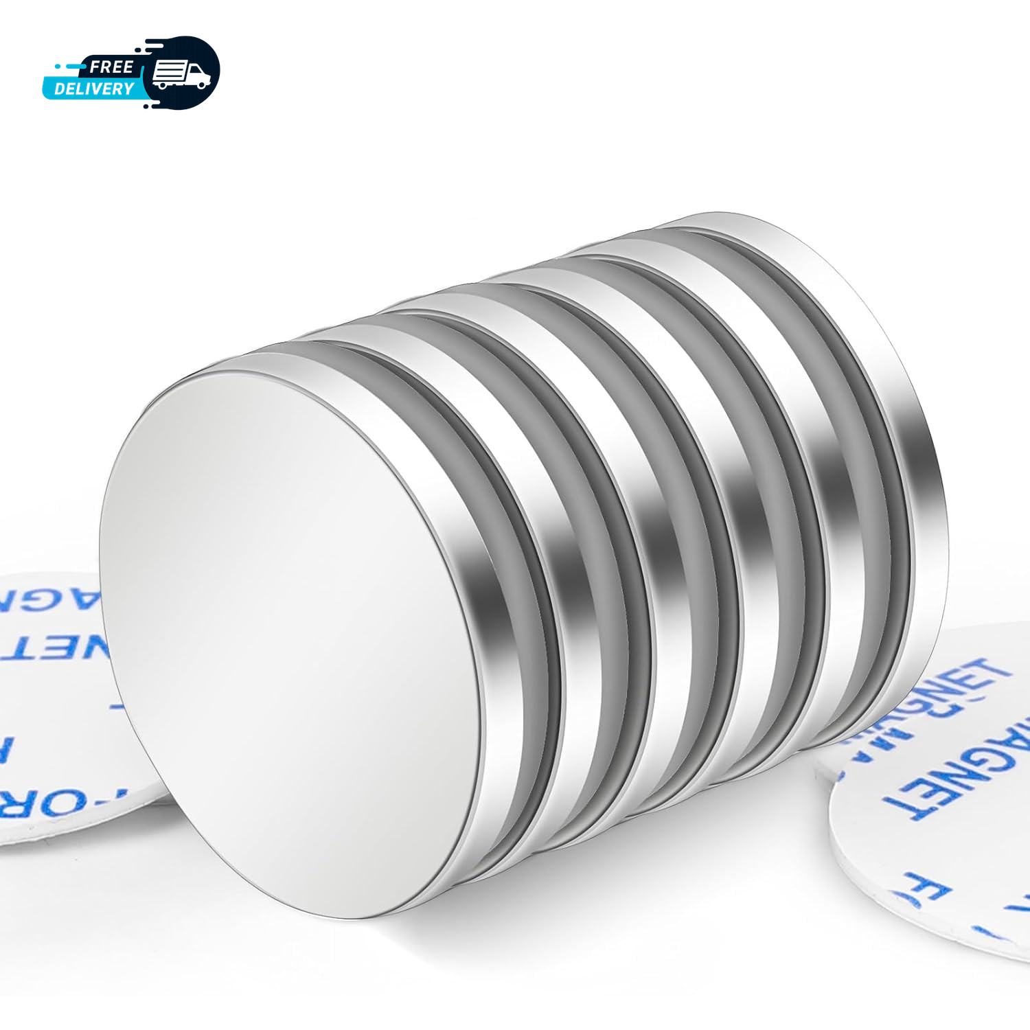 6 Pack Magnets with Adhesive Backing for Fridge Super Strong Magnets