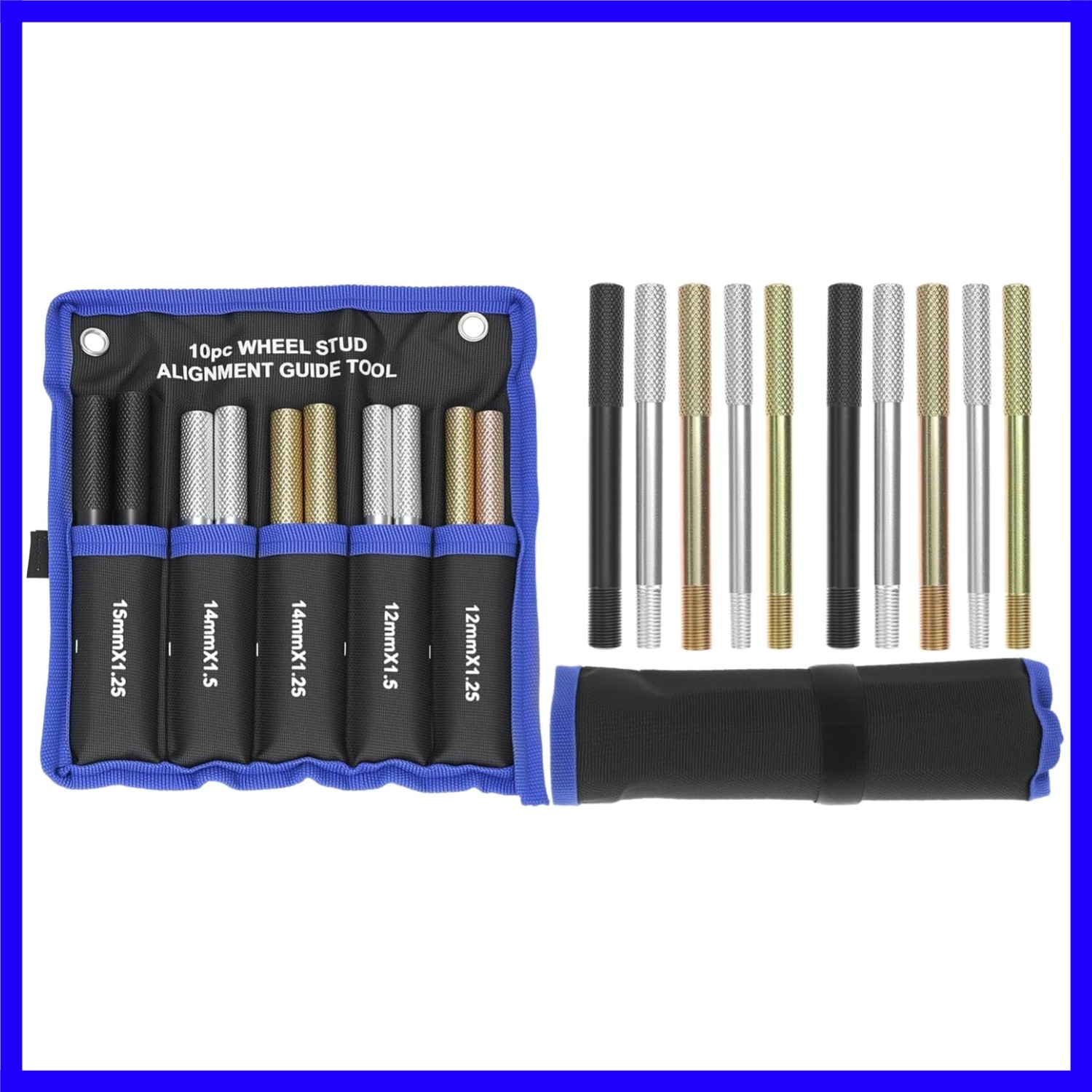 Set of 10 Alloy Steel Wheel Alignment Pins for Precise Automotive Installation