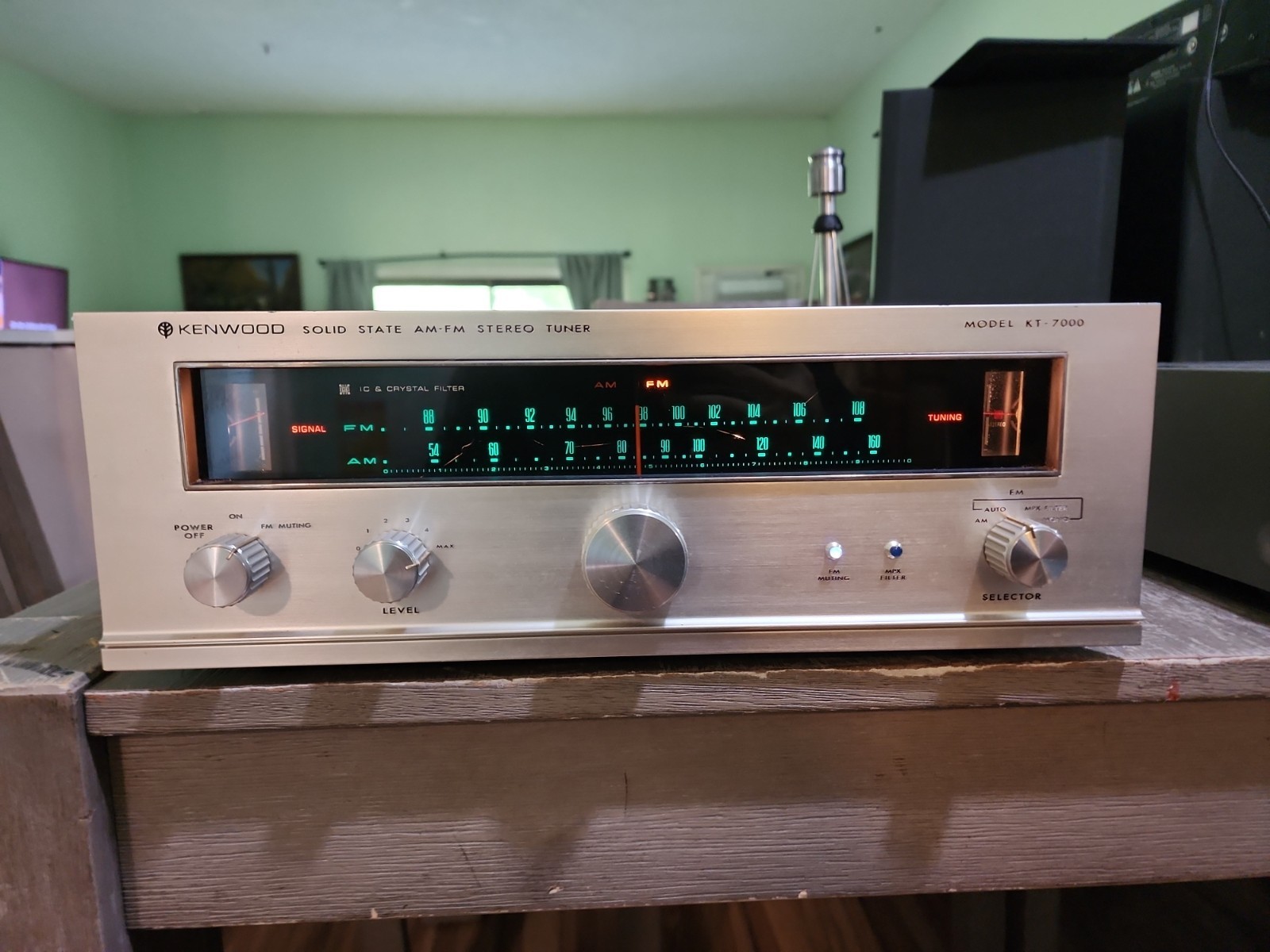 KENWOOD KT-7000 Solid State Am-Fm Stereo Tuner- Tested Working