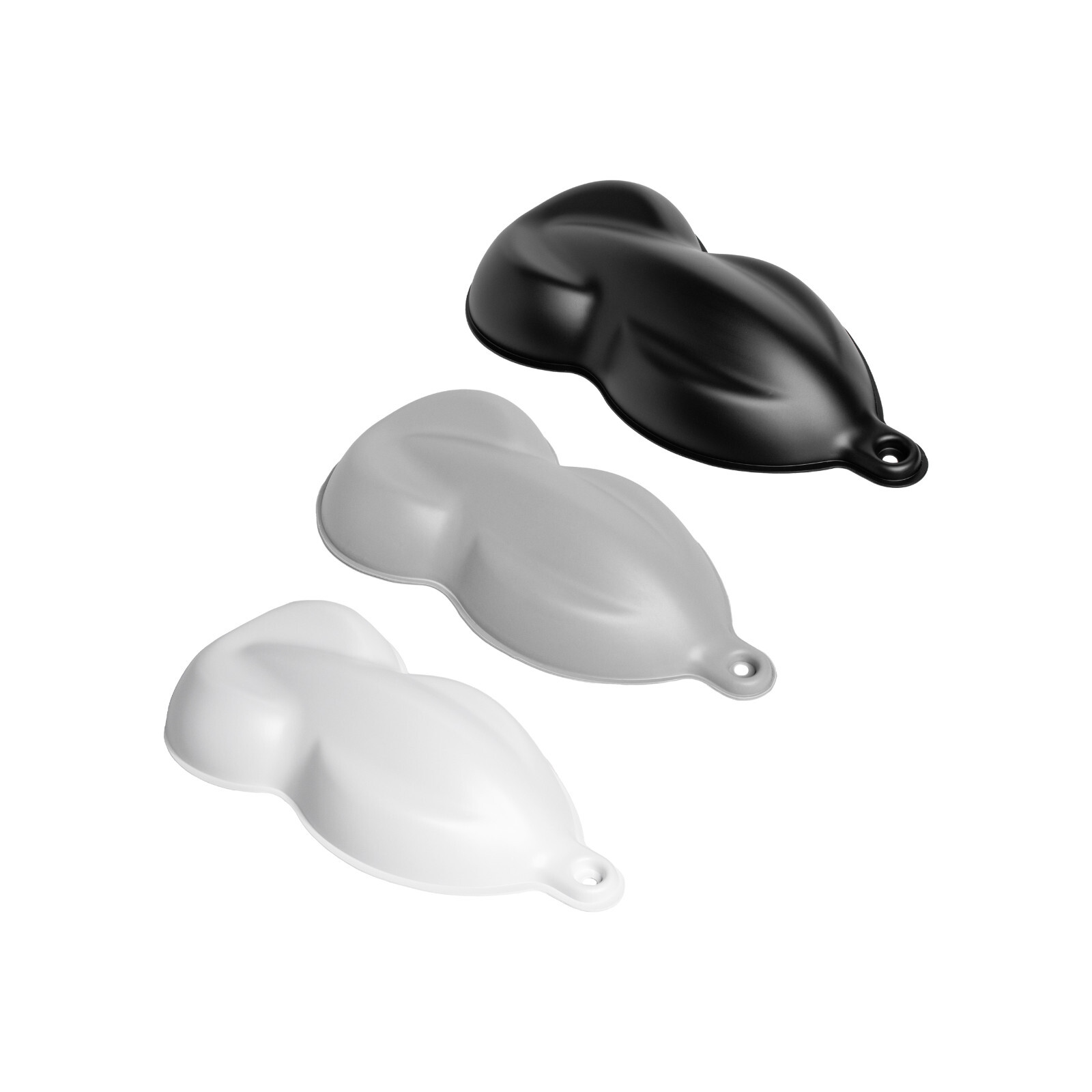 10 Pack Mini Speed Shapes Black / White / Gray - Plastic Paint Model