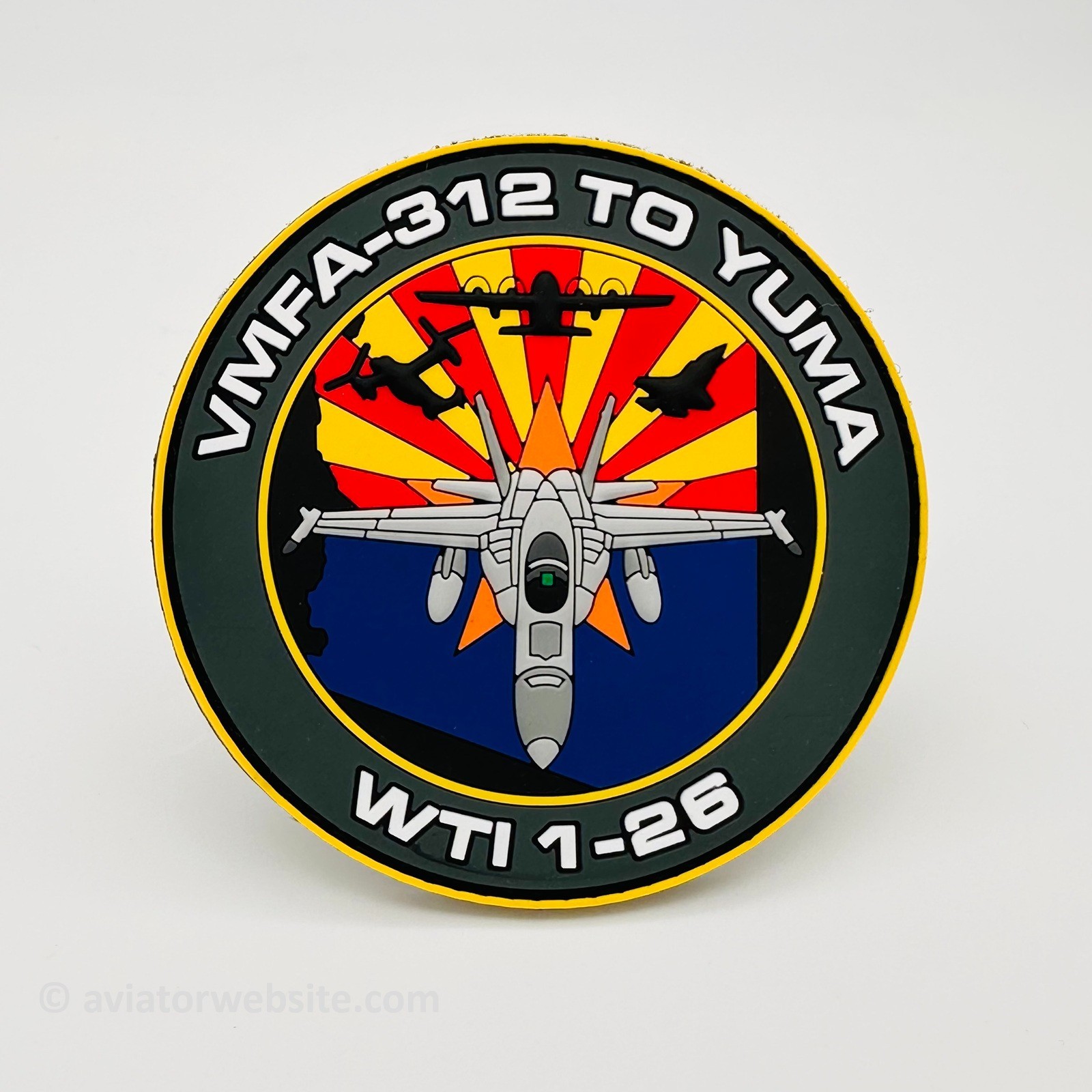 "VMFA-312 TO YUMA" Checkerboards WTI 1-26 F/A-18C Hornet - PVC Patch