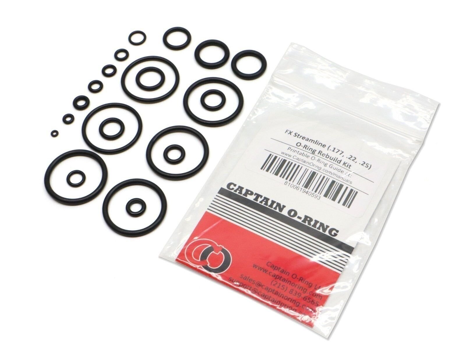 Captain O-Ring - FX Streamline (.177/.22/.25) O-Ring Rebuild Kit