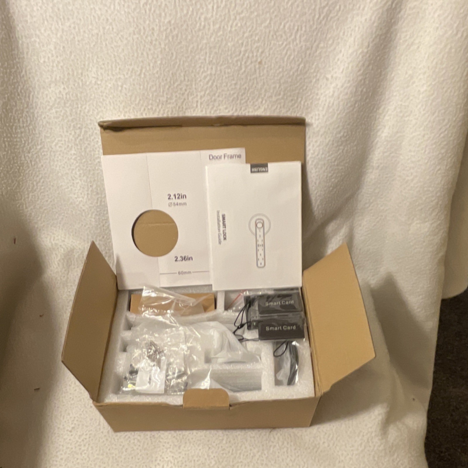 HISTON Combination Keypad Smart Lock Silver Brushed Finish Smart Card Access