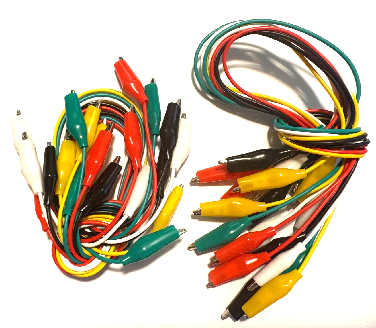 20PCs Double-ended Wire Crocodile Alligator Clips Test Leads Jumper Cables 18''