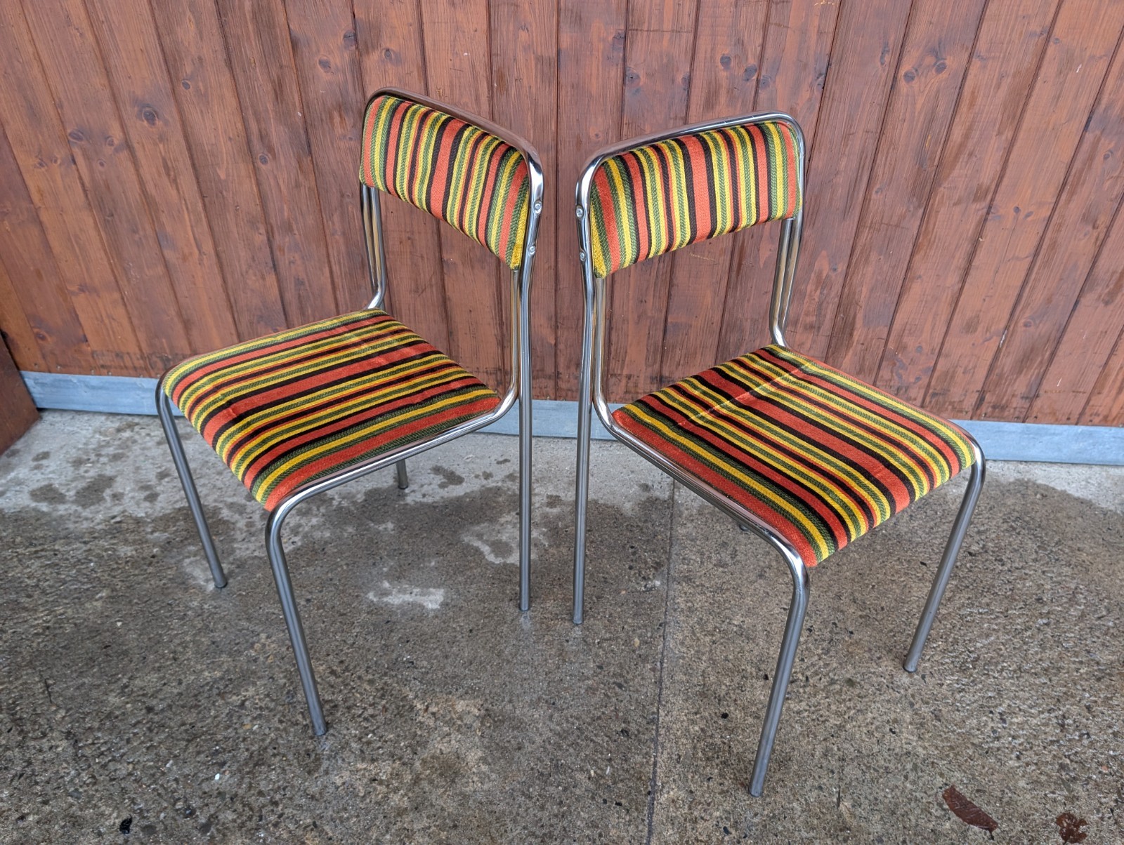 Stacking Chair Dining Chair Chair Chrome Space Age Vintage 70S 1/12