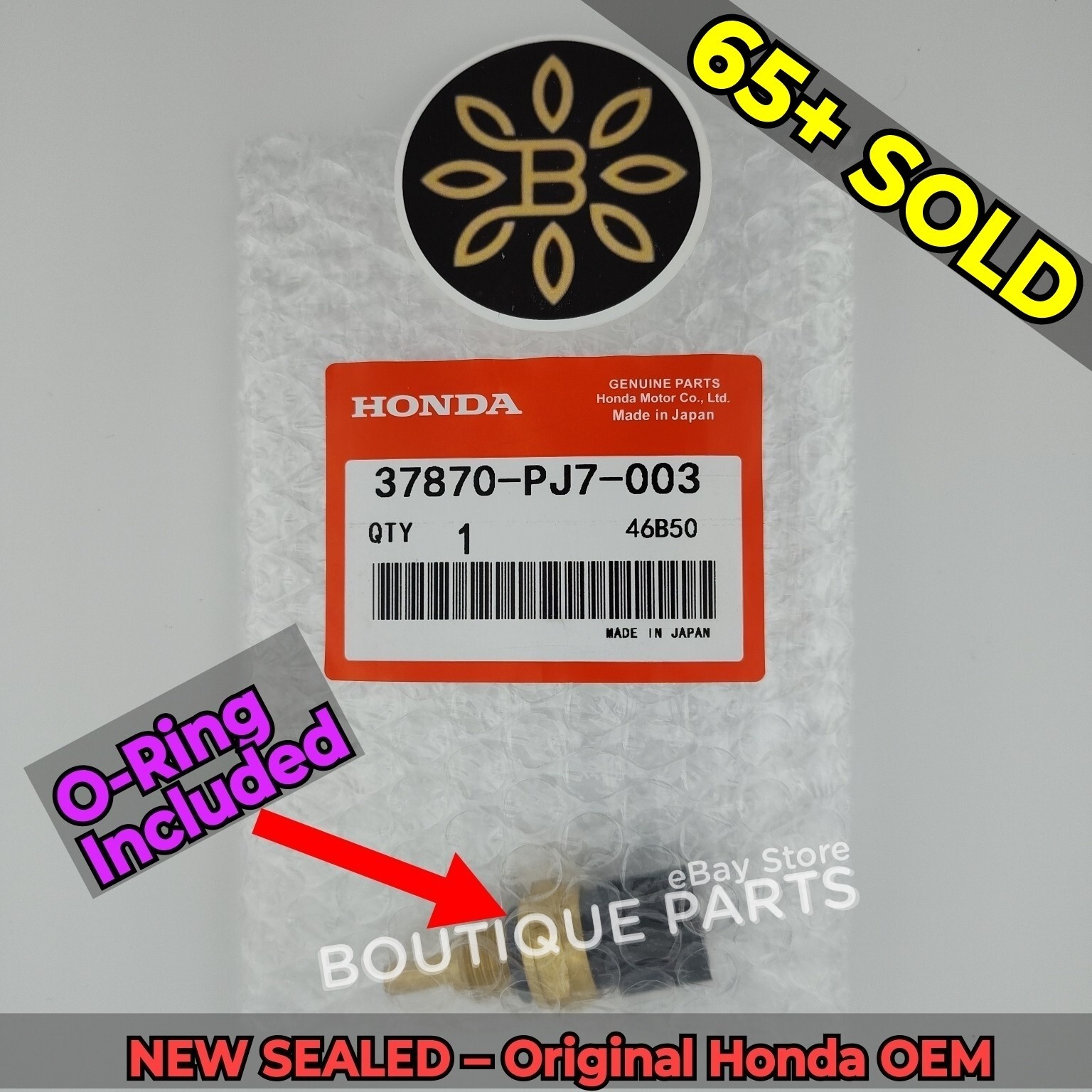 OEM Genuine for Honda Coolant Temperature Sensor 37870-PJ7-003 ECT Sender Temp