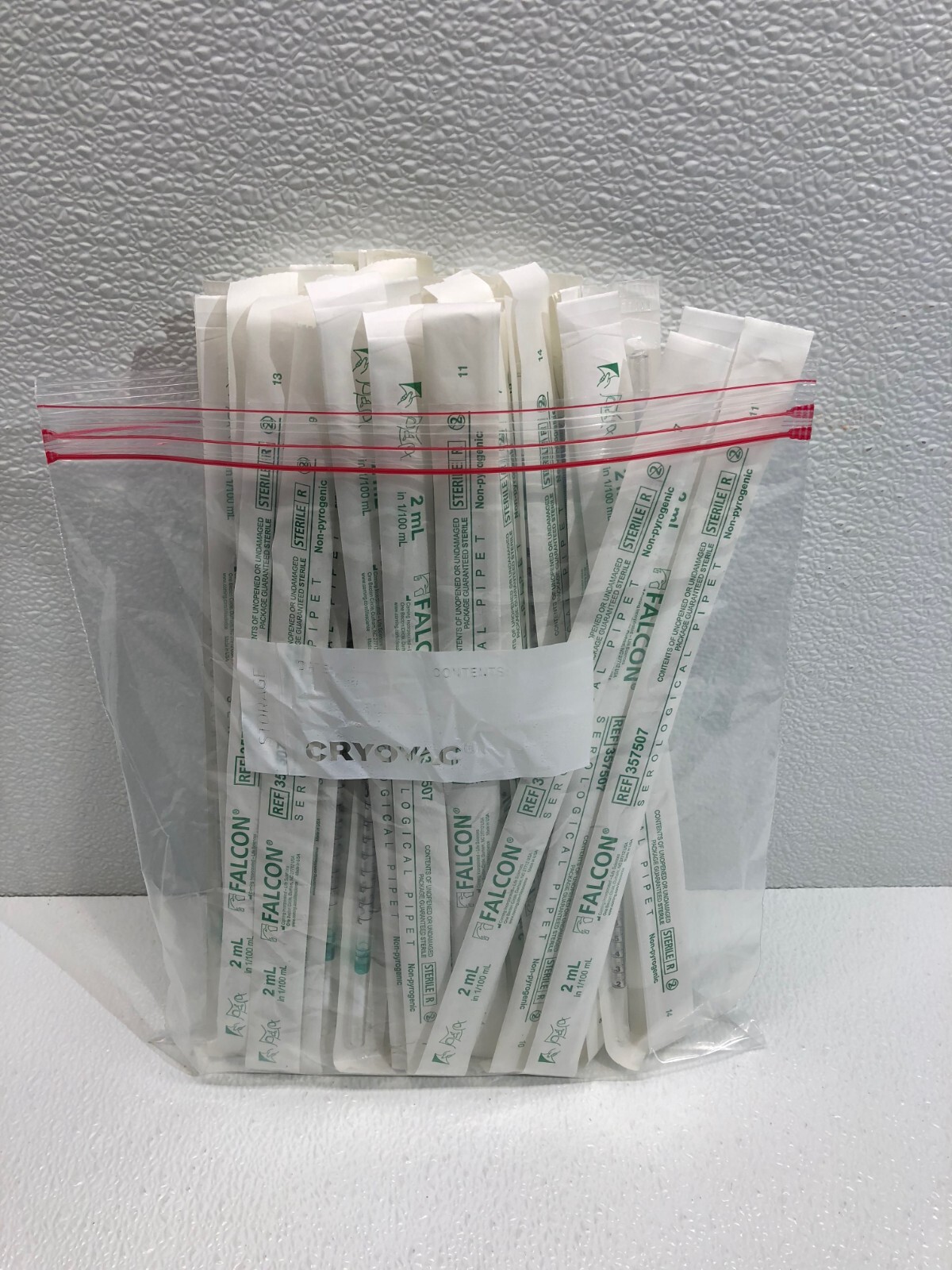 Corning FALCON 2 ml Sterile Serological Pipets 357507 Individual Wrap