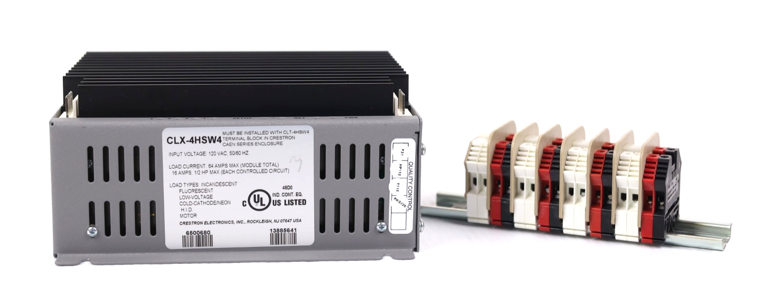 Crestron CLX-4HSW4 4 Channel High-Inrush Switch Module, 4 Feeds With CLT r374
