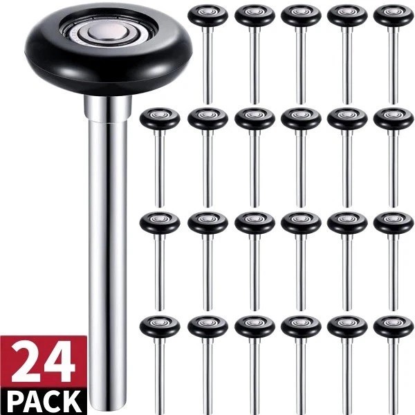 24 Pack 2" Nylon Garage Door Roller 6200ZZ Bearing – 4" Stem for 2" Garage Track