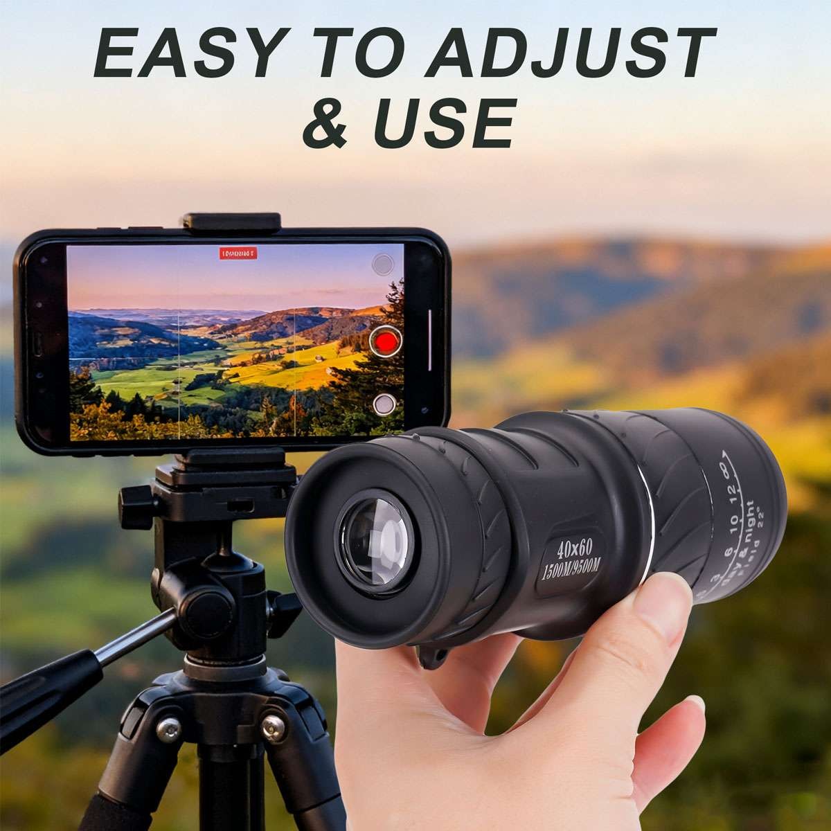 Telescope Monocular 40x60 Super High Power Night Vision Binoculars Outdoor