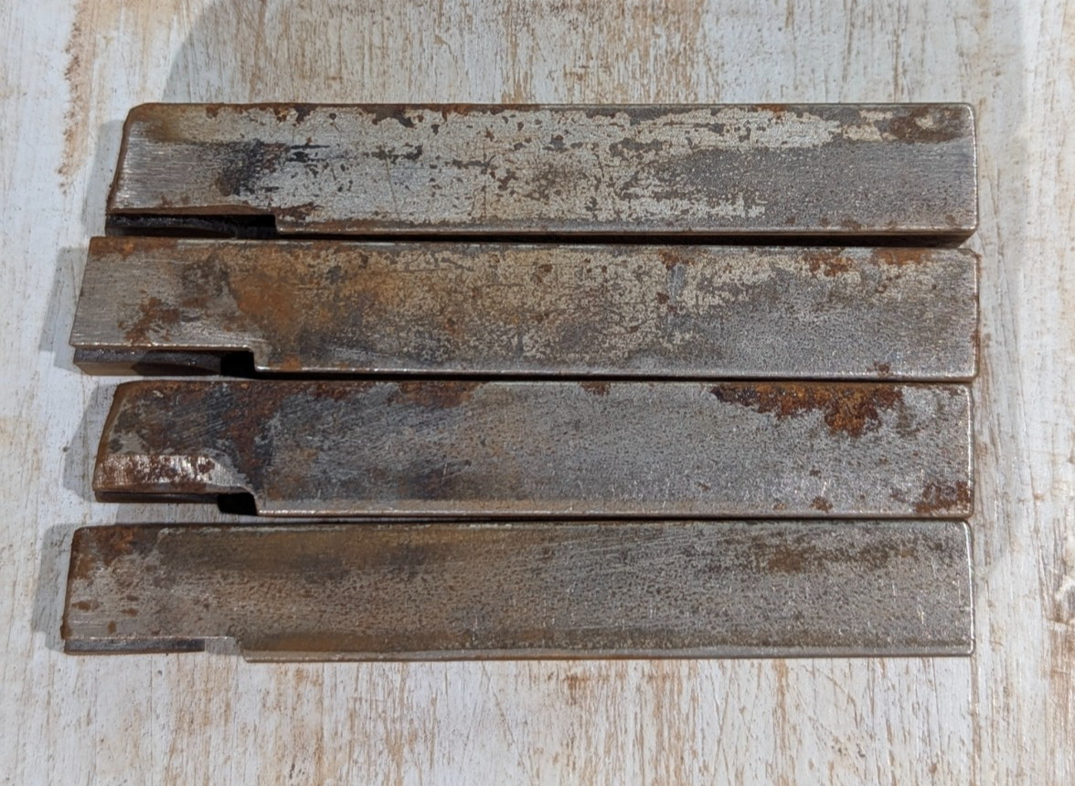 Lot 4 MICRO 100 AR-8 883 Carbide Lathe Tool Bits 1/2" Square USED