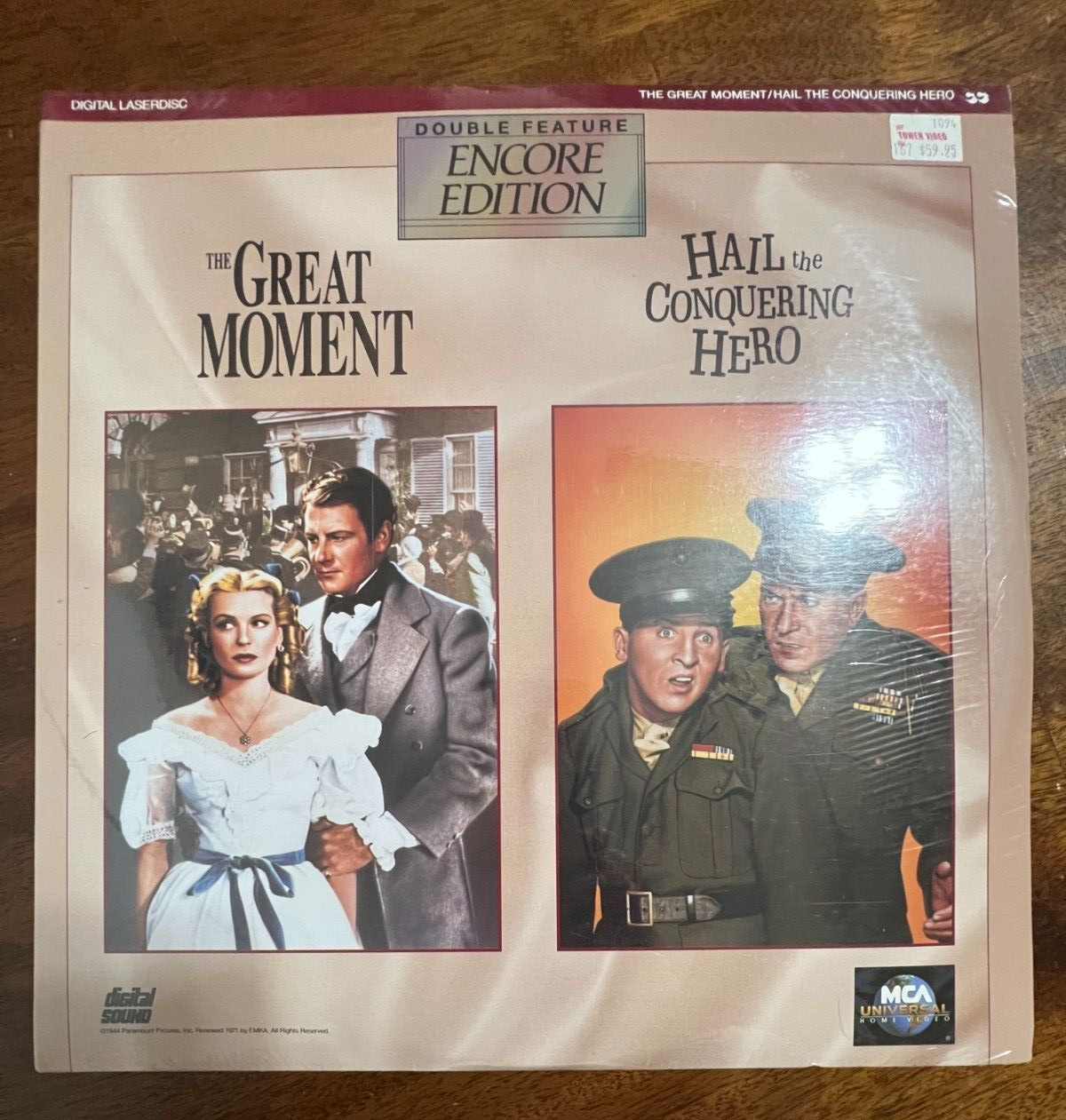 SEALED PRESTON STURGES DOUBLE FEATURE LASERDISC THE GREAT MOMENT 1944