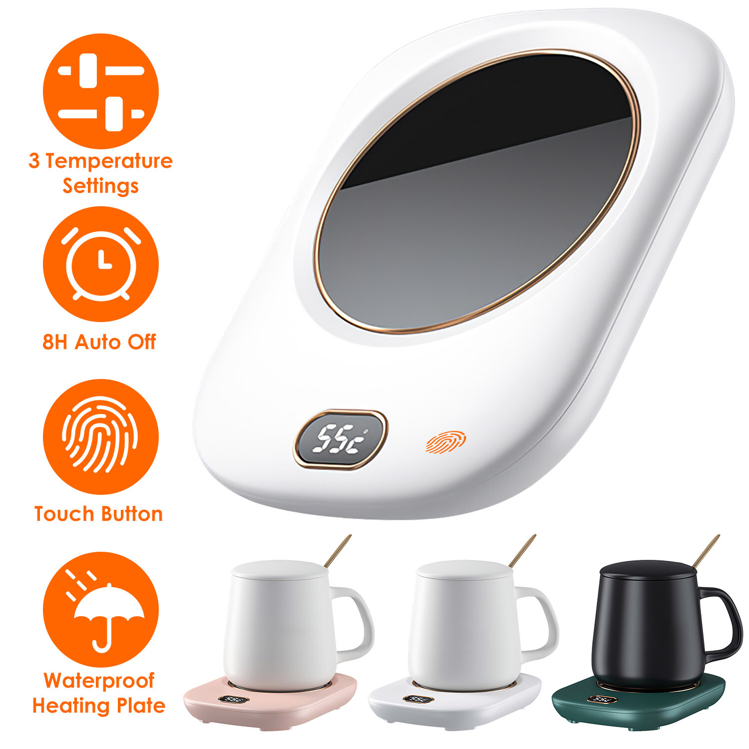 Electric Coffee Mug Warmer Tea Milk Beverage Cup Heat Heating Pad Portable