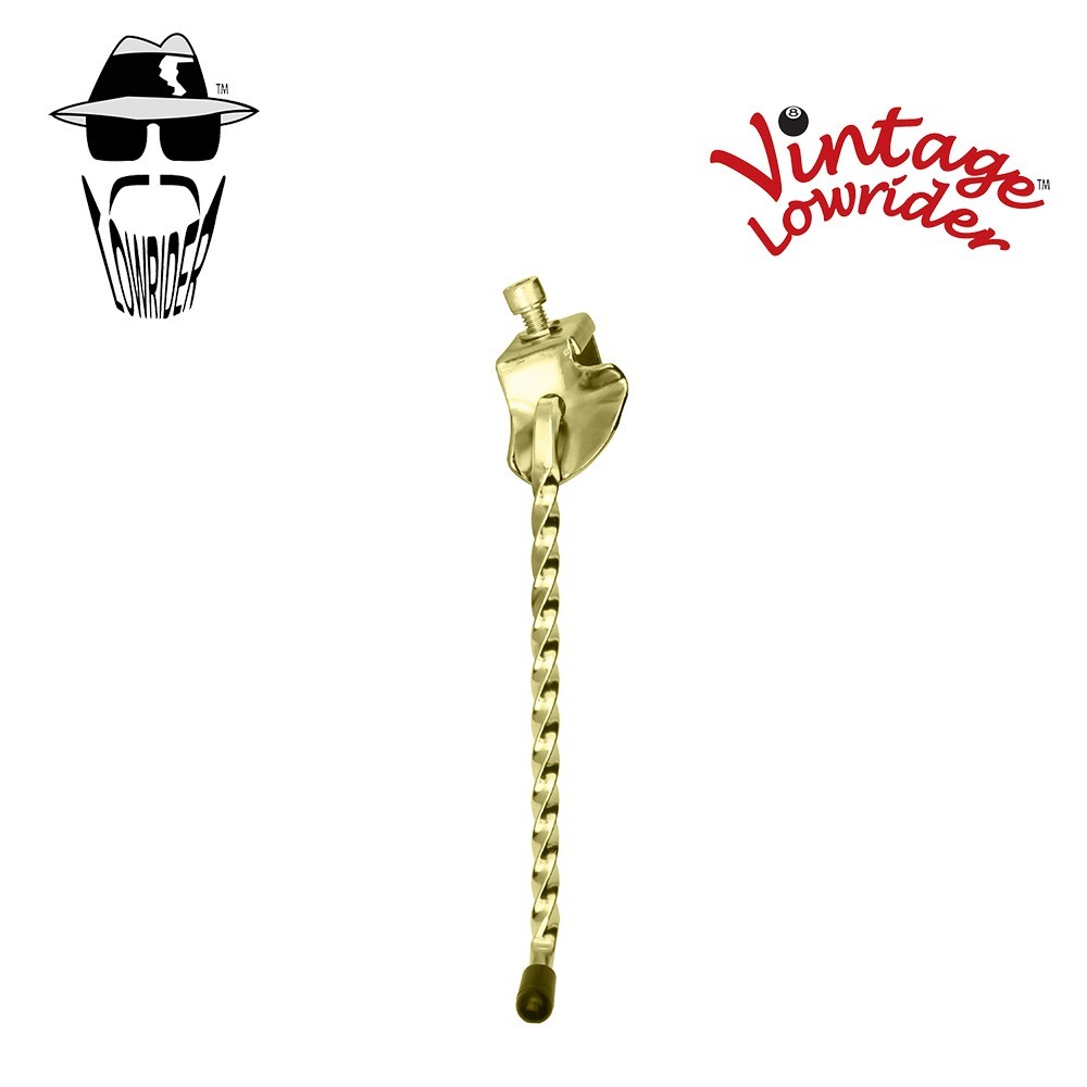 7-1/2 LONG UNIVERSAL VINTAGE LOWRIDER SQUARE TWISTED KICKSTAND IN GOLD