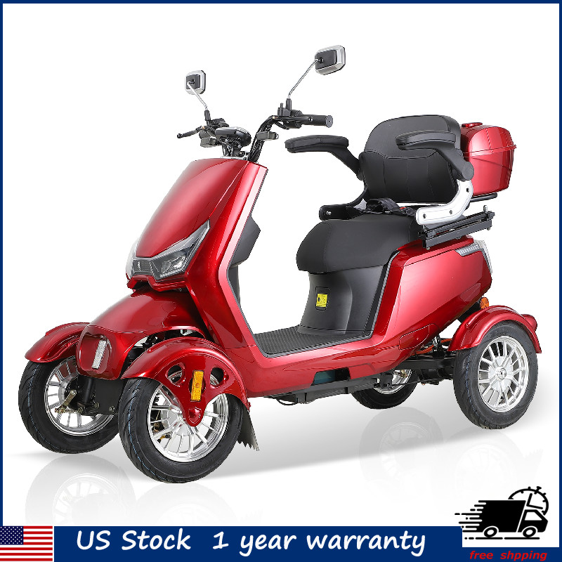 800W Four Wheels Travel Mobility Scooter 60V20AH Battery Motor for Adults Senior