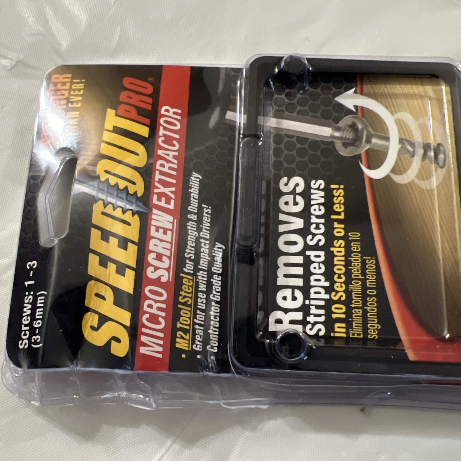 Speed out Pro Micro-Steel Double-Ended 2-in Screw extractor set