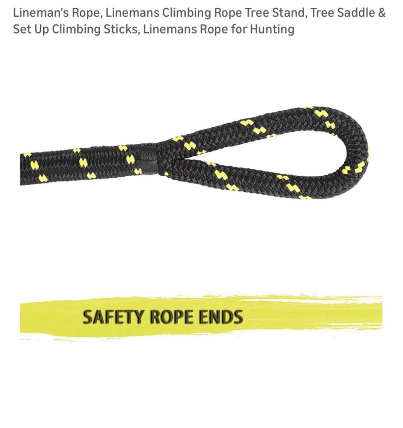 Lineman's Rope, Linemans Climbing Rope Tree Stand, Tree Saddle & Set Up 2 Pack