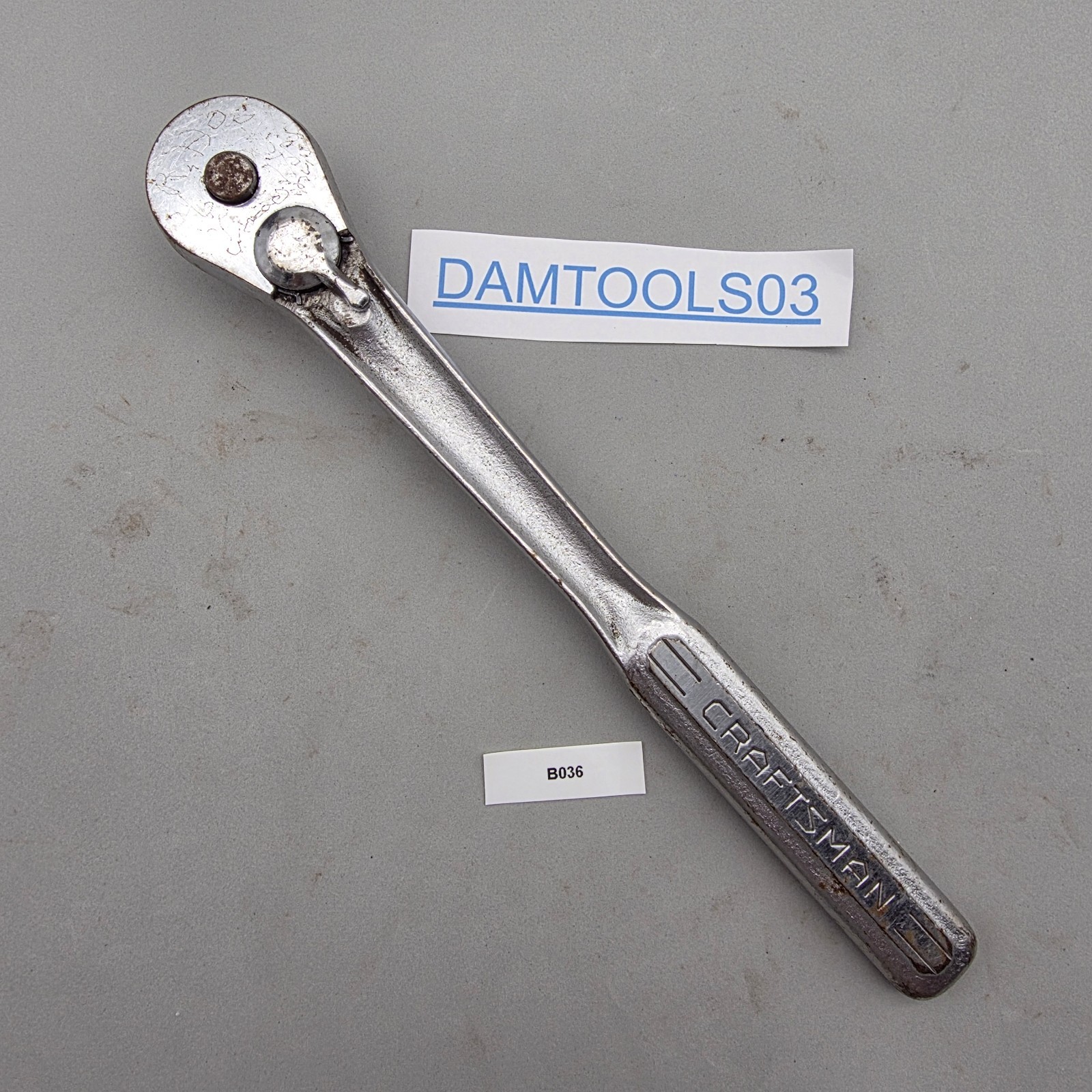 Vintage Craftsman Tools 1/2” Dr Early =V= Oil Port Ratchet USA