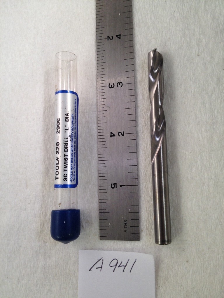 NEW QUALITY CARBIDE LETTER L (.2900") SOLID CARBIDE TWIST DRILL 220-2900 (A941)