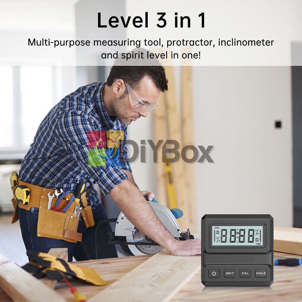 Magnetic Digital Protractor Angle Finder Bevel Gauge Inclinometer Level Meter
