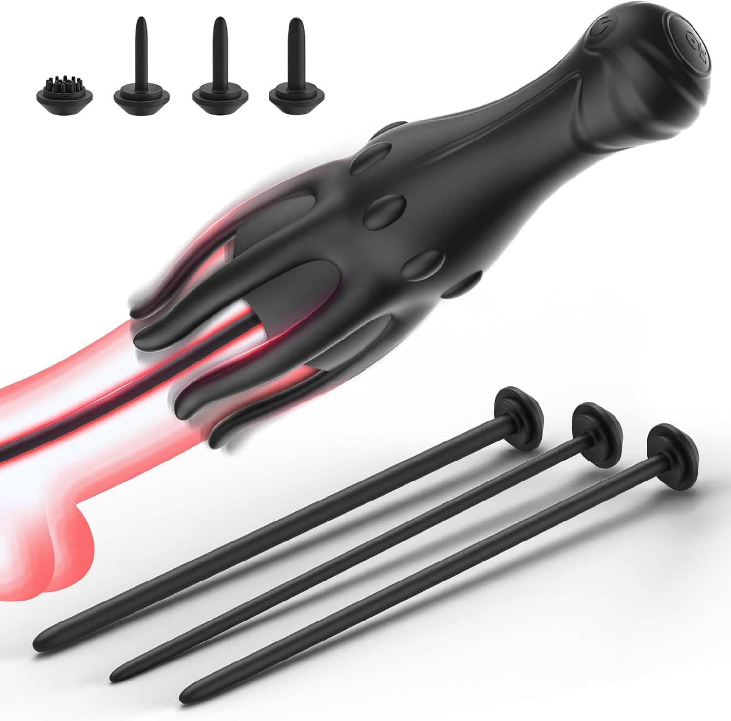Penis Vibrator & 6 PCS Urethral Sounds Male Sex Toys Set, Male Msturbator with 1