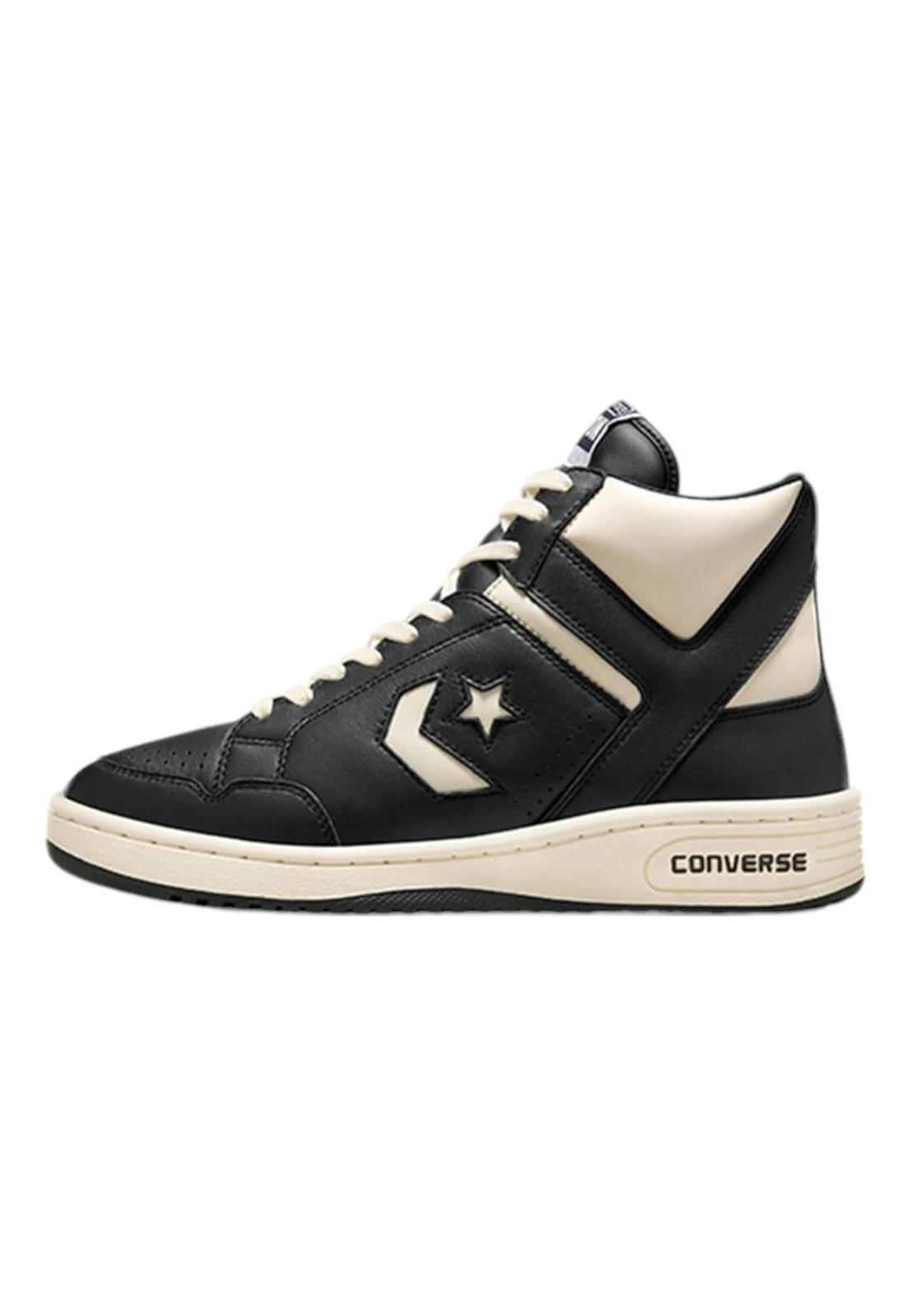 Converse Mens' Weapon Mid Sneakers - Black/Natural Ivory/Black