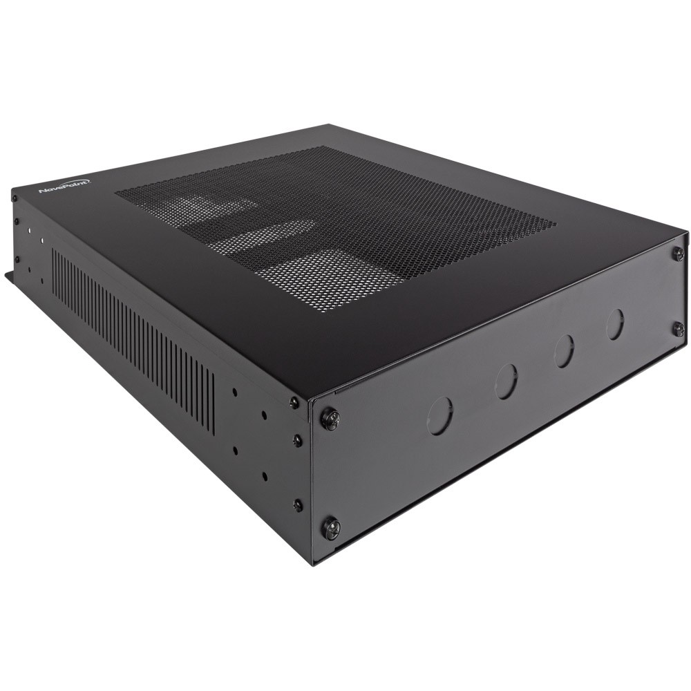 NavePoint Vertical Wall Mountable Server Rack, Black - Enclosed Vertical Wall