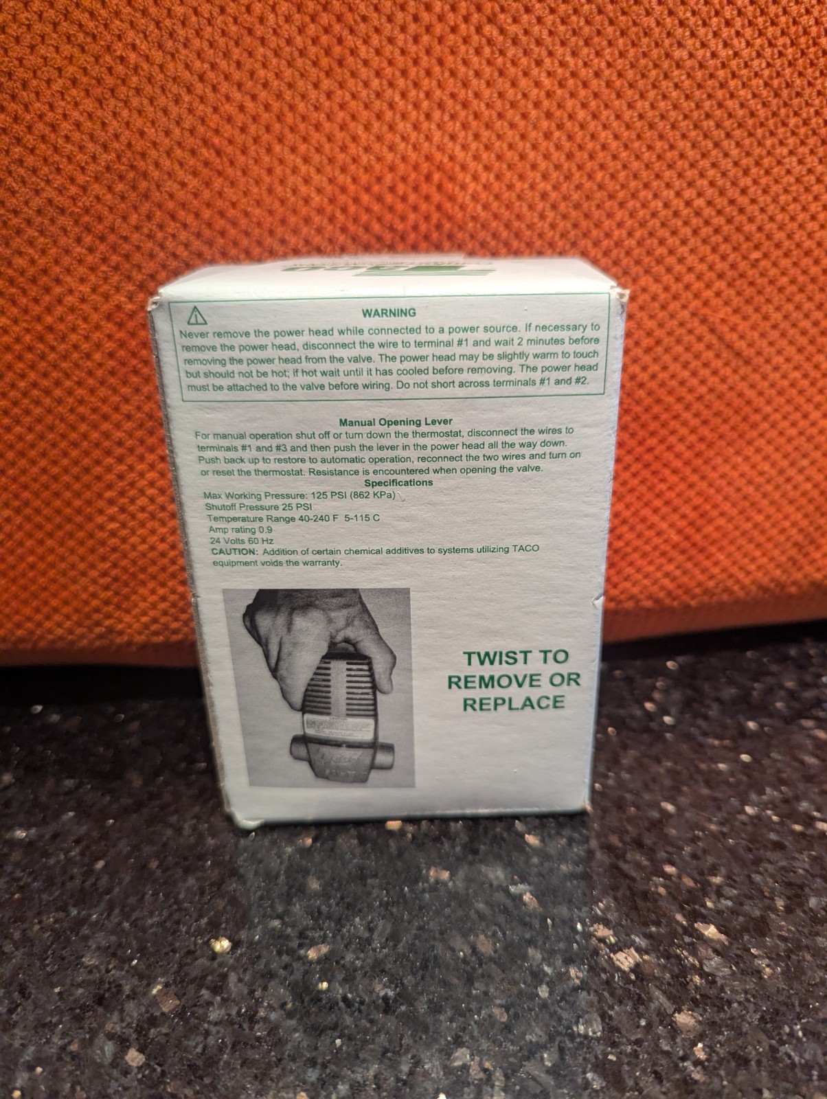 Taco Comfort Solutions Made Easy Boiler Replacement Power Head, Zone Valve OPEN